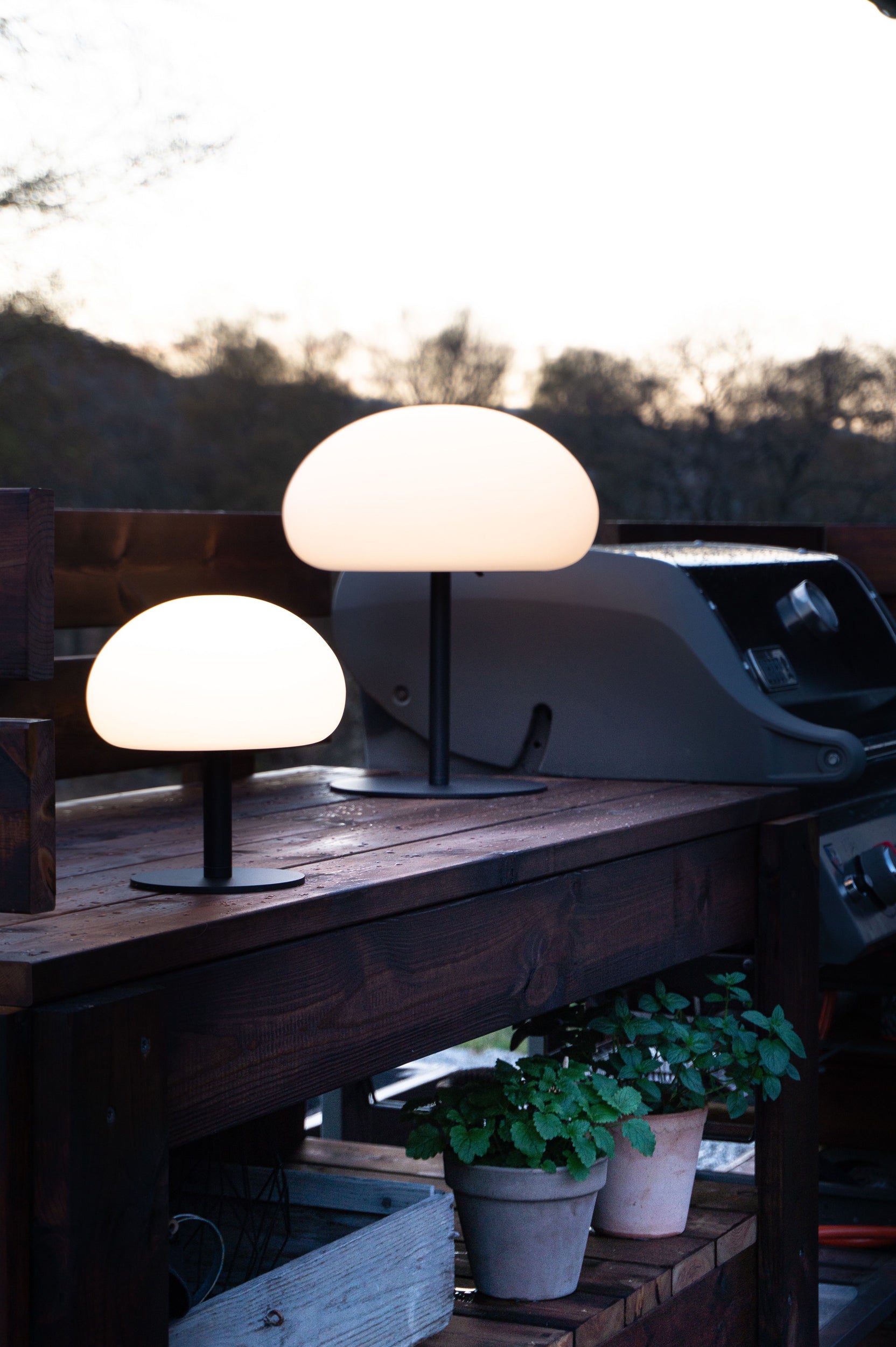Lampa stołowa USB Sponge czarna IP65