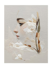 Obraz na płótnie z elementami 3D Stiched Bloom 80x60 cm