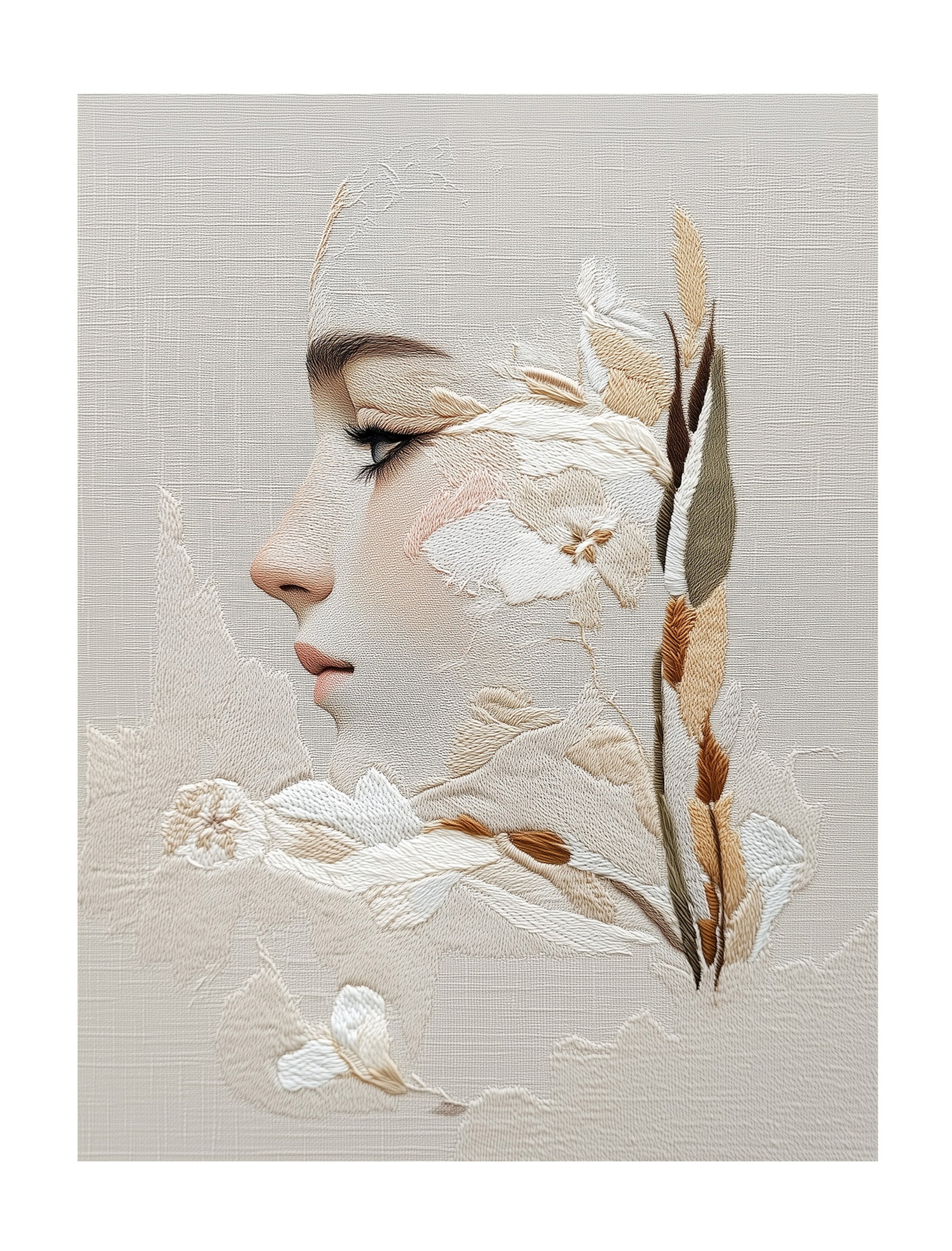 Obraz na płótnie z elementami 3D Stiched Bloom 80x60 cm