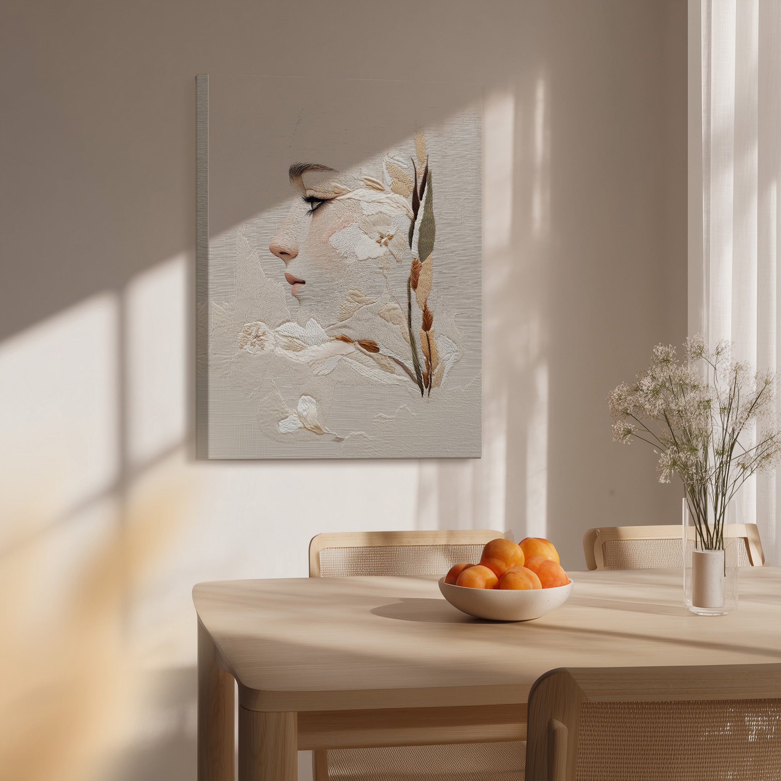 Obraz na płótnie z elementami 3D Stiched Bloom 80x60 cm