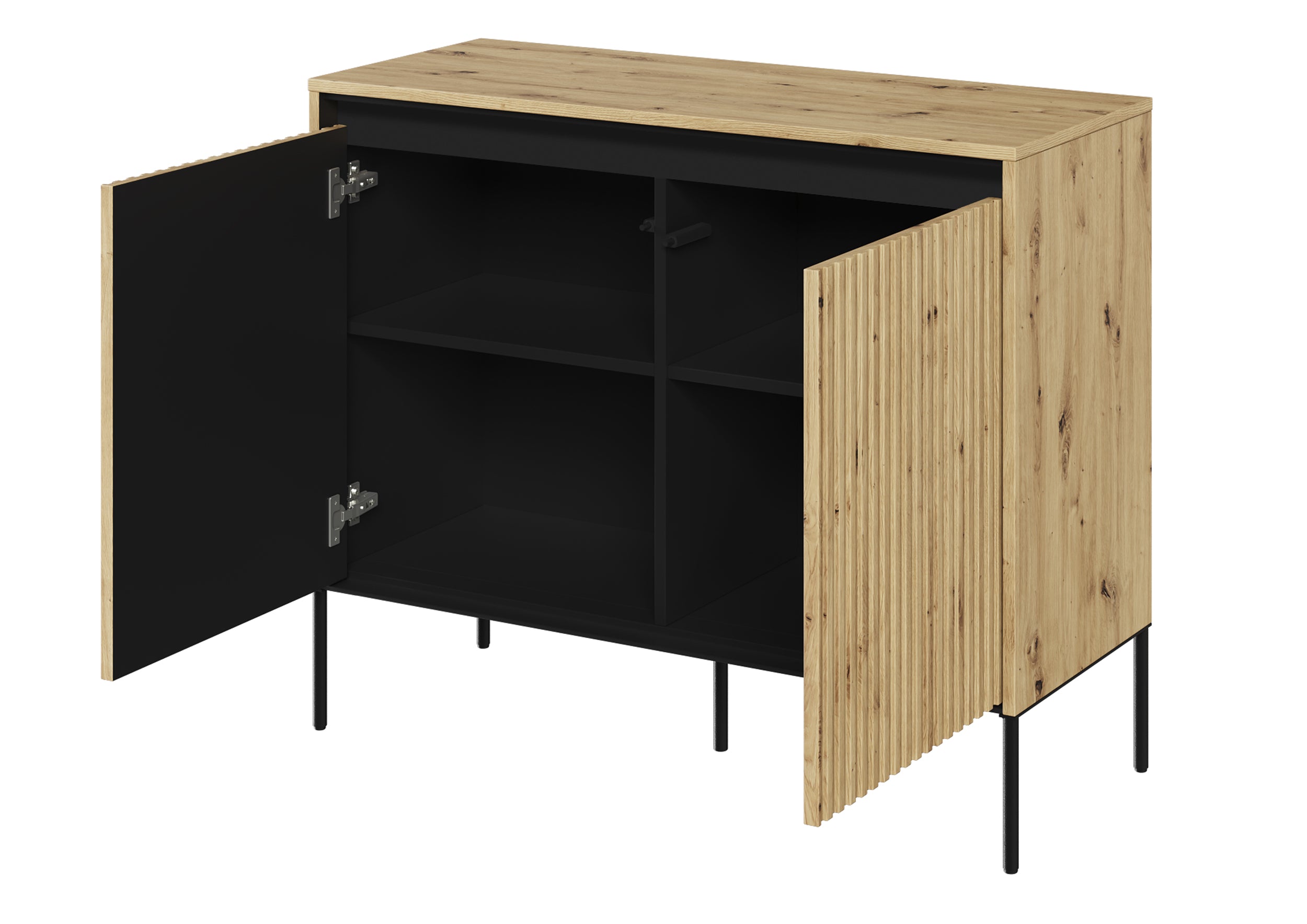 Komoda dwudrzwiowa Trend 98 cm z LED Dąb artisan