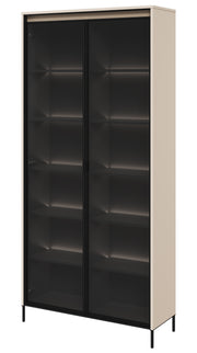 Witryna dwudrzwiowa Trend 92 cm z LED Beżowa