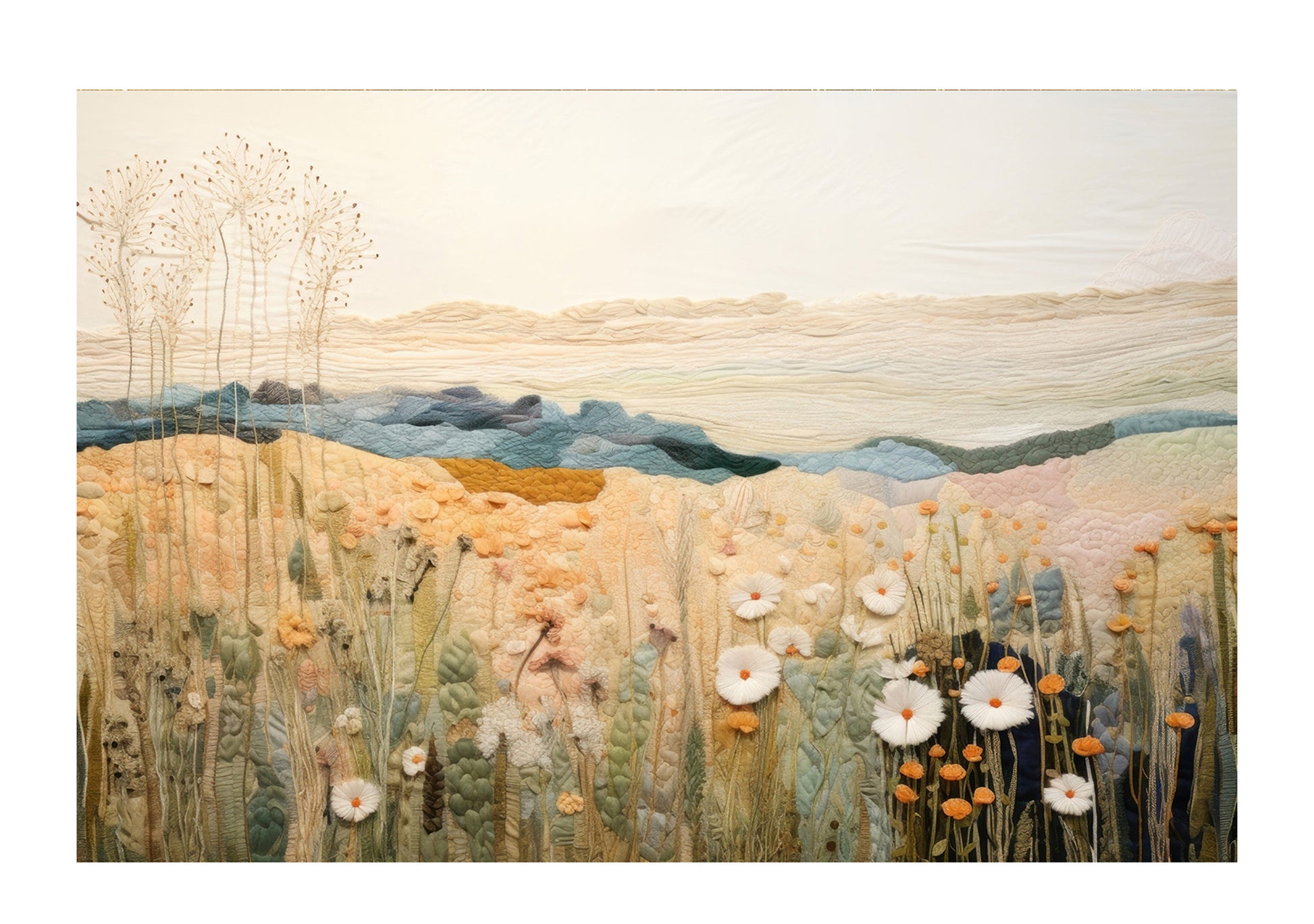 Obraz na płótnie z elementami 3D Tactile Fields 100x70 cm
