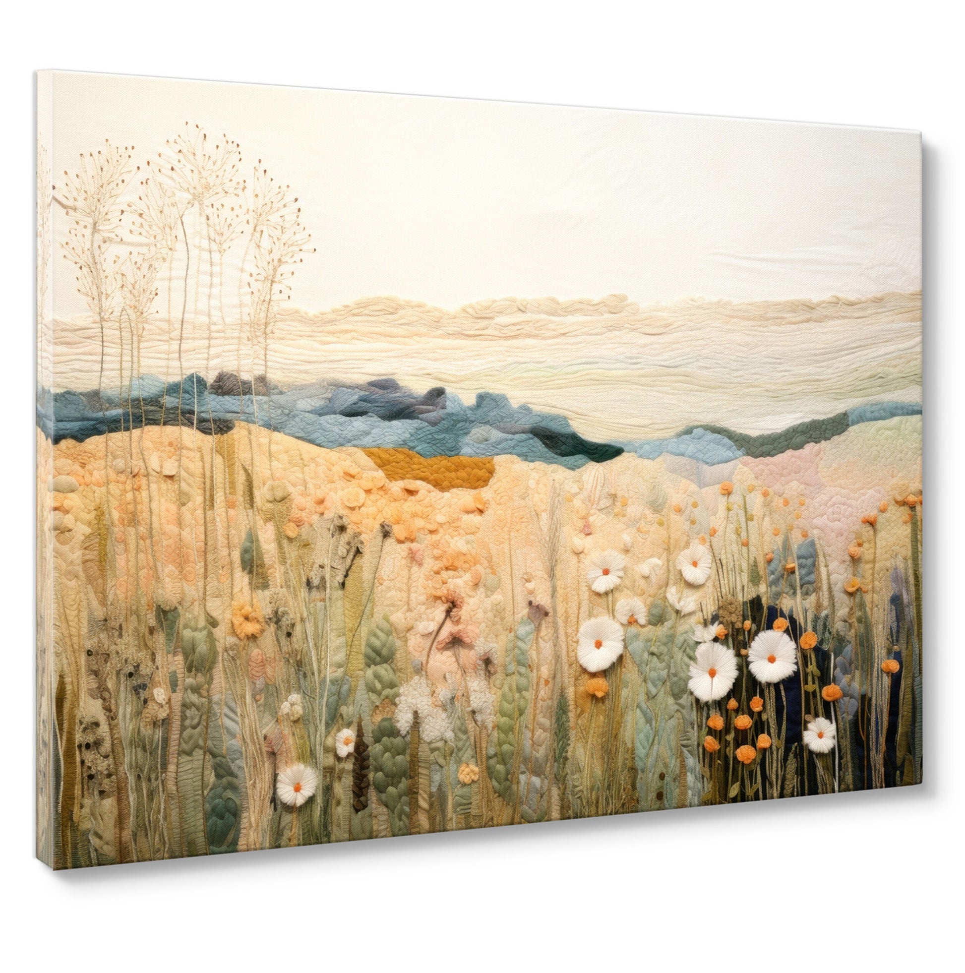 Obraz na płótnie z elementami 3D Tactile Fields 100x70 cm - kolor wielokolorowy