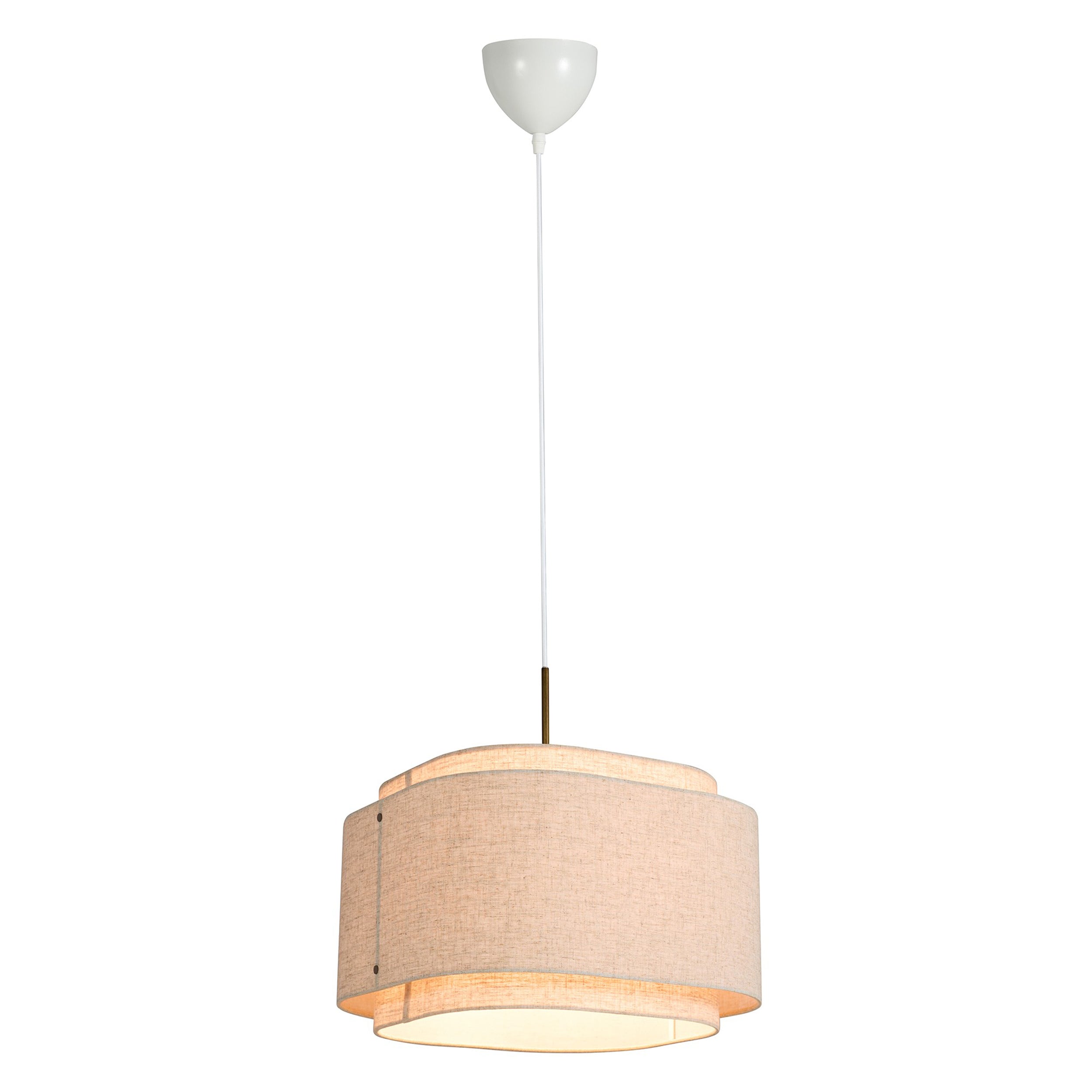 Lampa wisząca Takai z beżowym abażurem