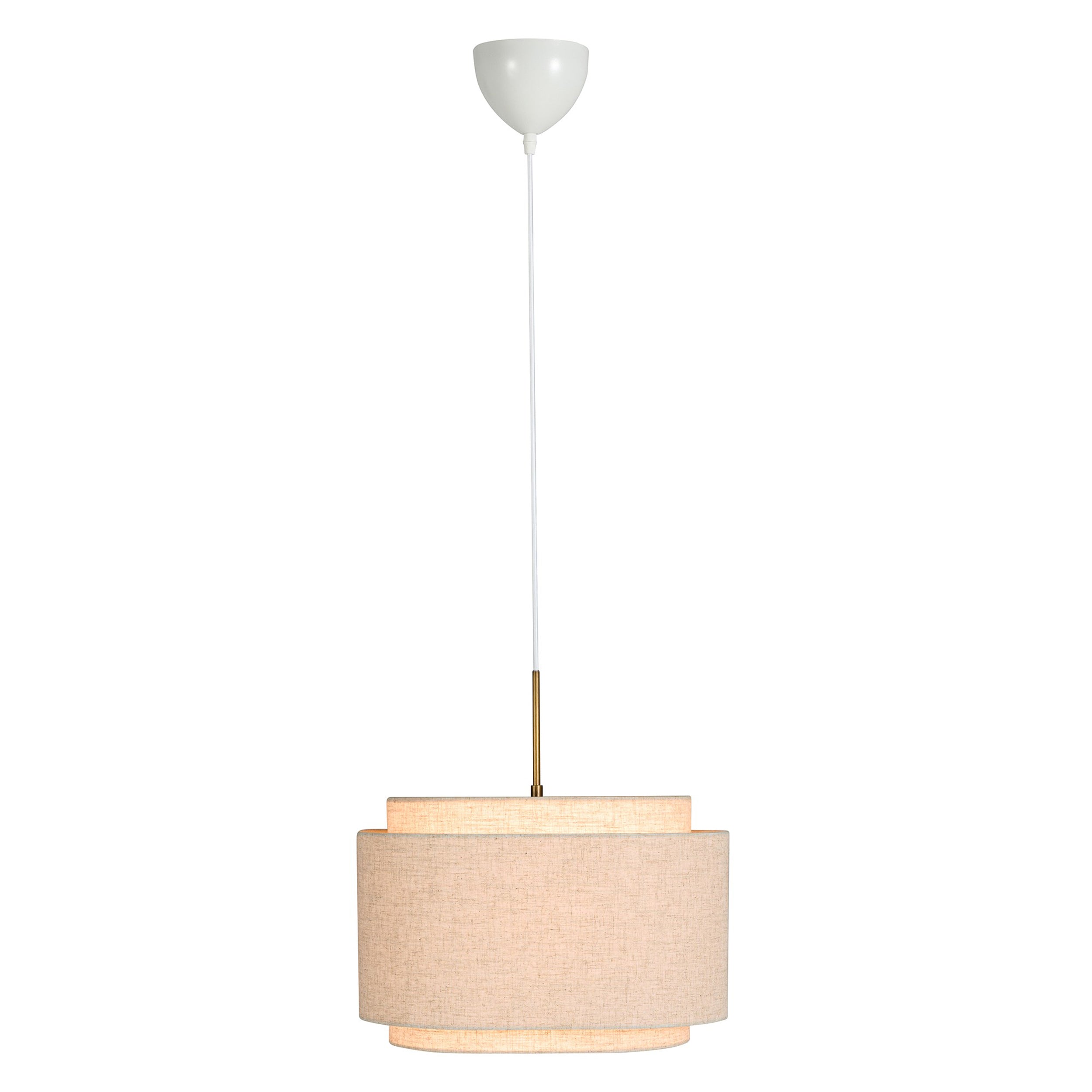 Lampa wisząca Takai z beżowym abażurem