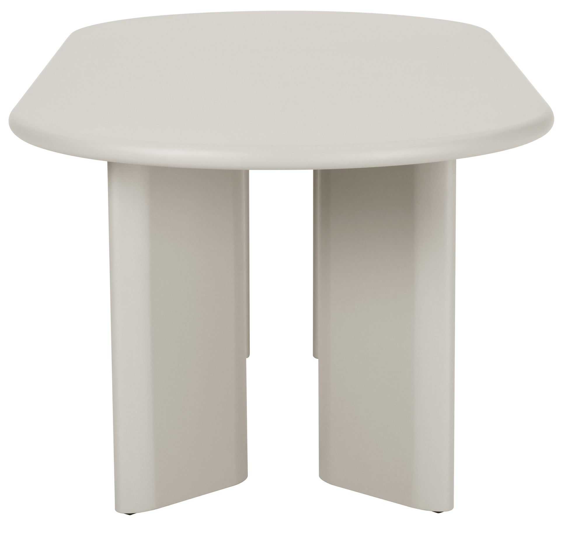 Stół do jadalni Catics 200x90 cm beżowy mat - styl nowoczesny, kształt owalny