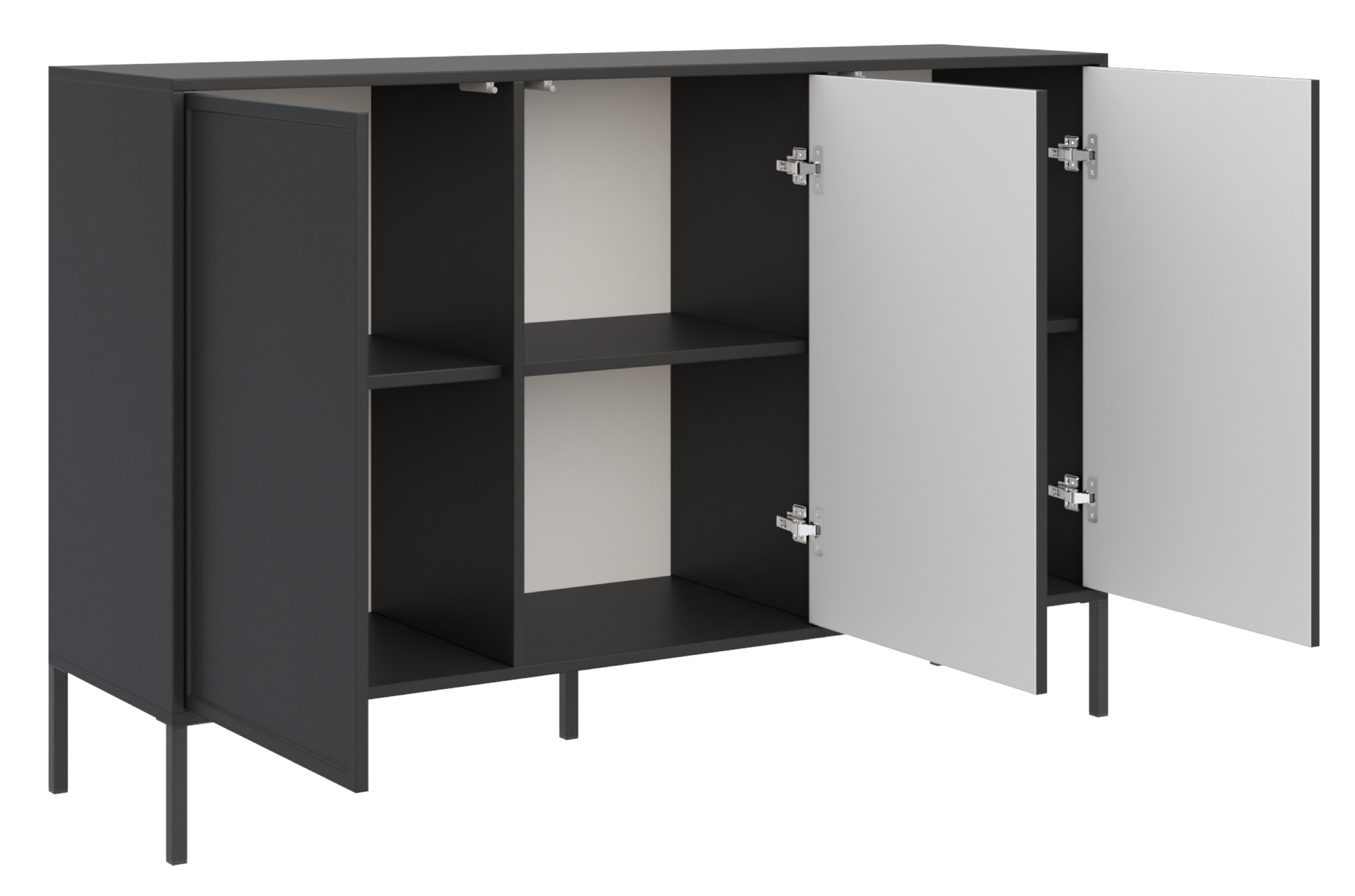 Komoda trzydrzwiowa Velveto 150 - otwieranie push open
