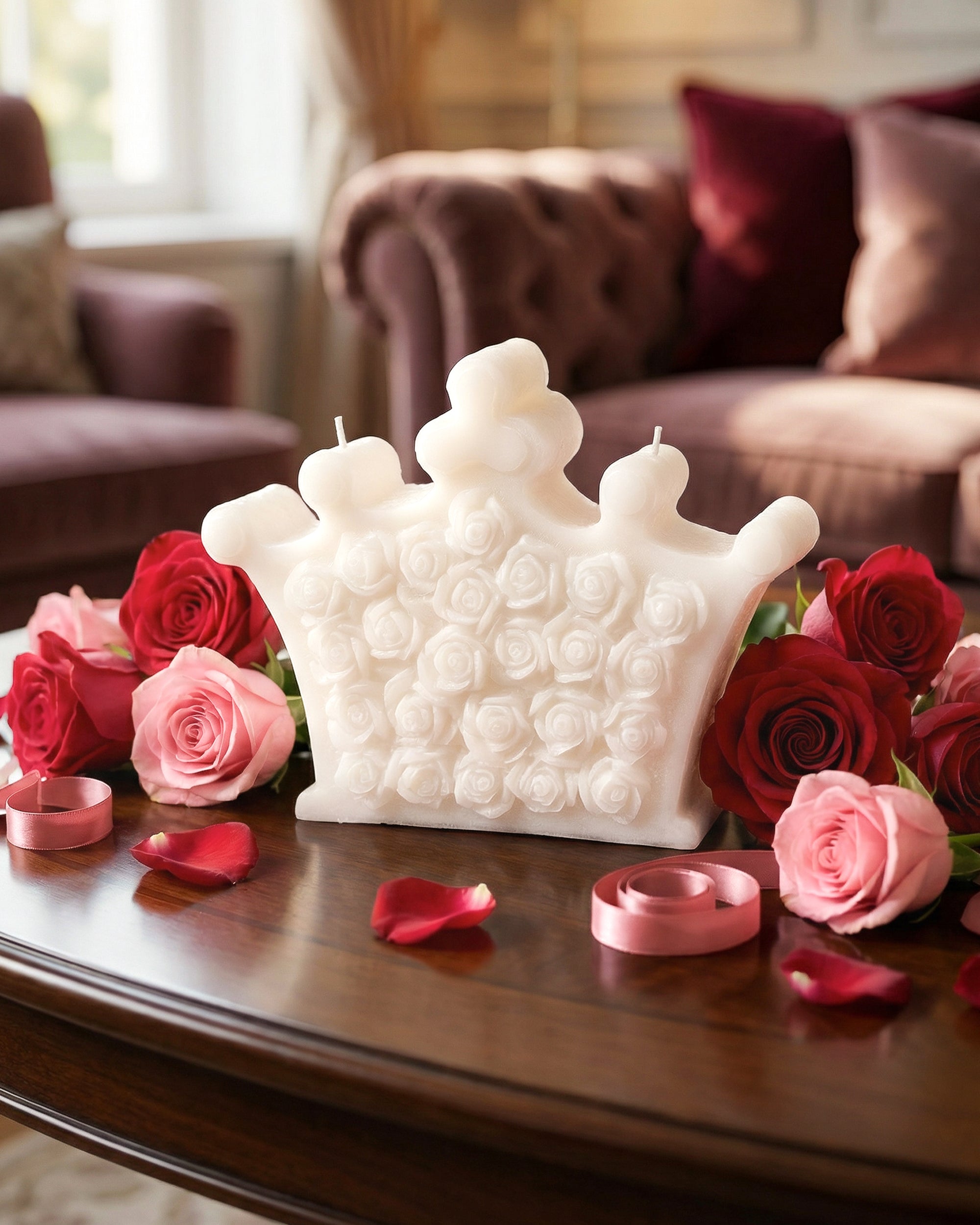Świeca z wosku palmowego Rose Crown 155 g