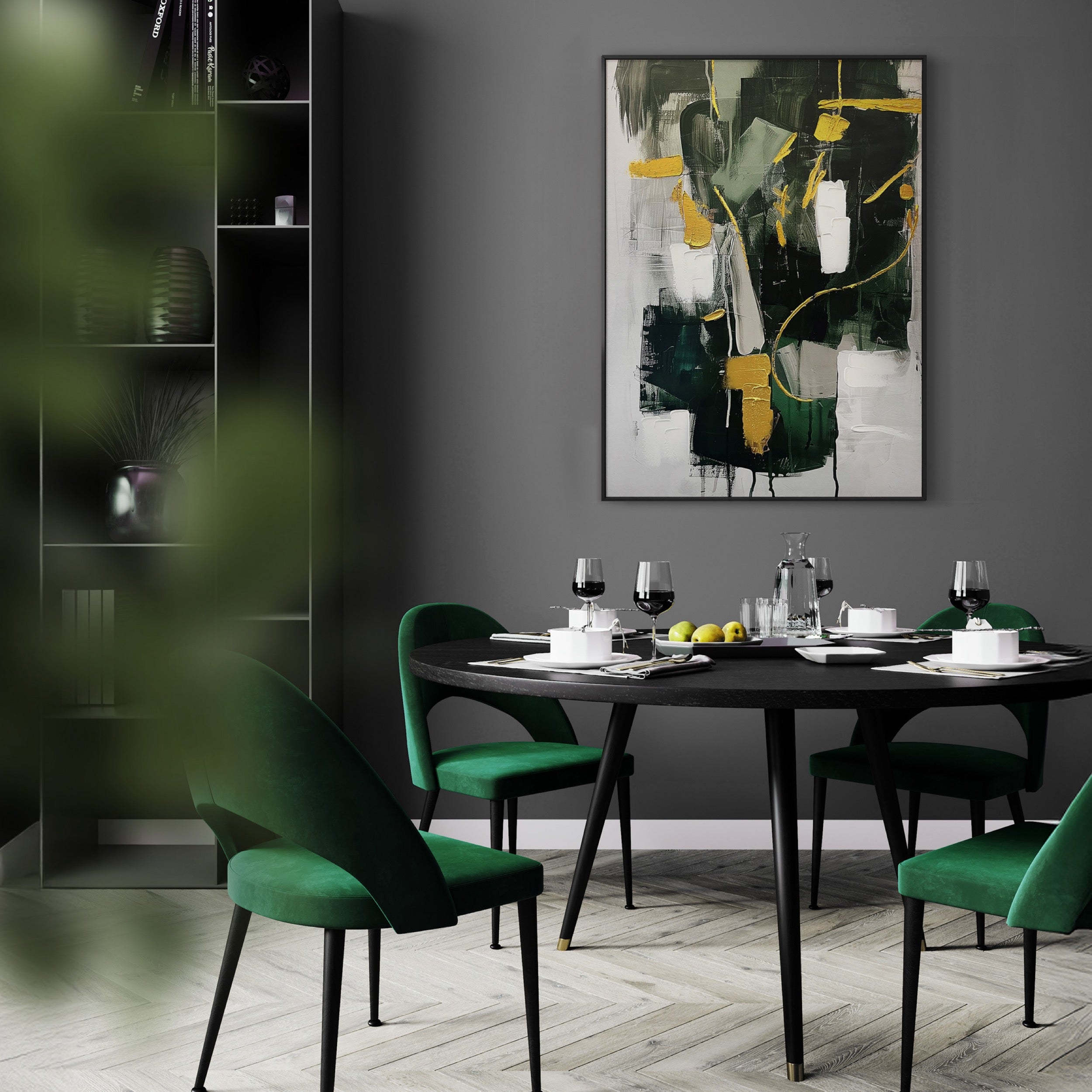 Obraz z ręcznie malowanymi elementami For 100x70 cm