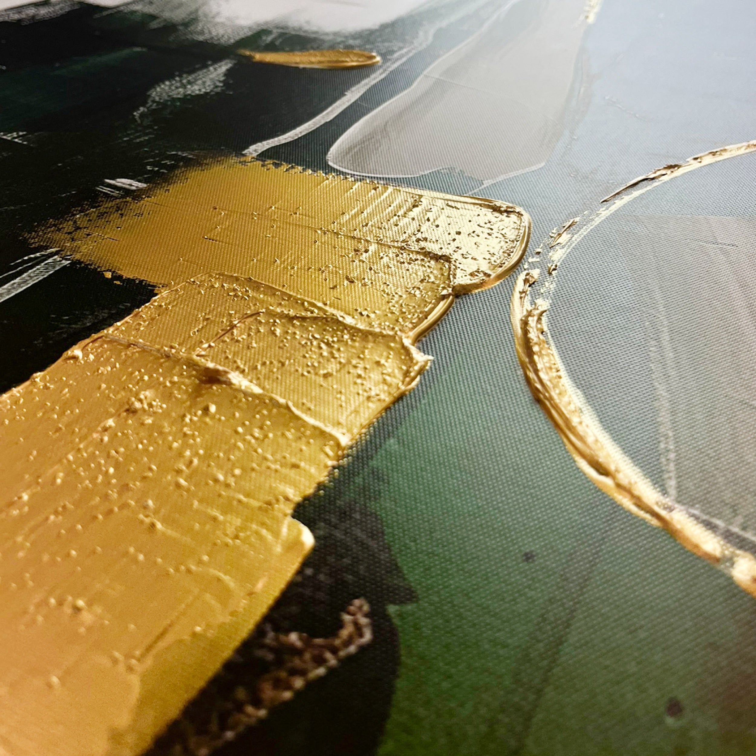 Obraz z ręcznie malowanymi elementami For 100x70 cm