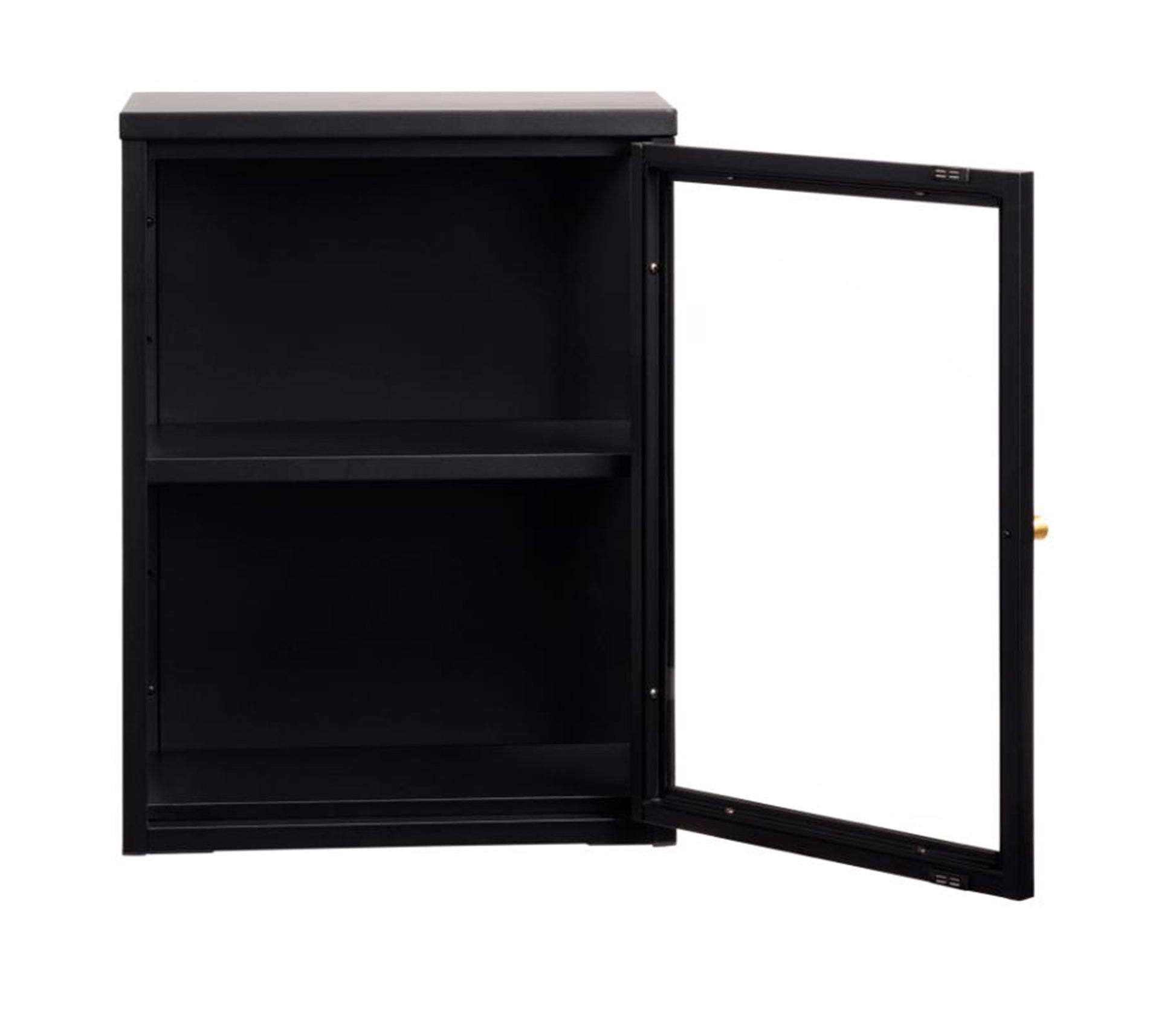 Szafka metalowa Zeins pojedyncza czarna - głębokość 25 cm