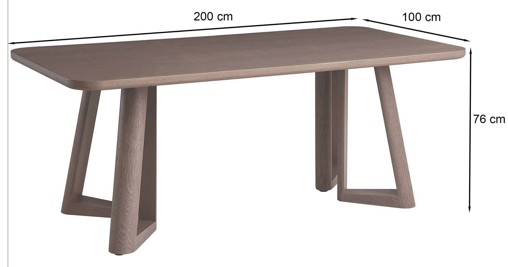 Stół do jadalni Alisser 200x100 cm orzech fornir - materiał płyta fornirowana, materiał płyta meblowa