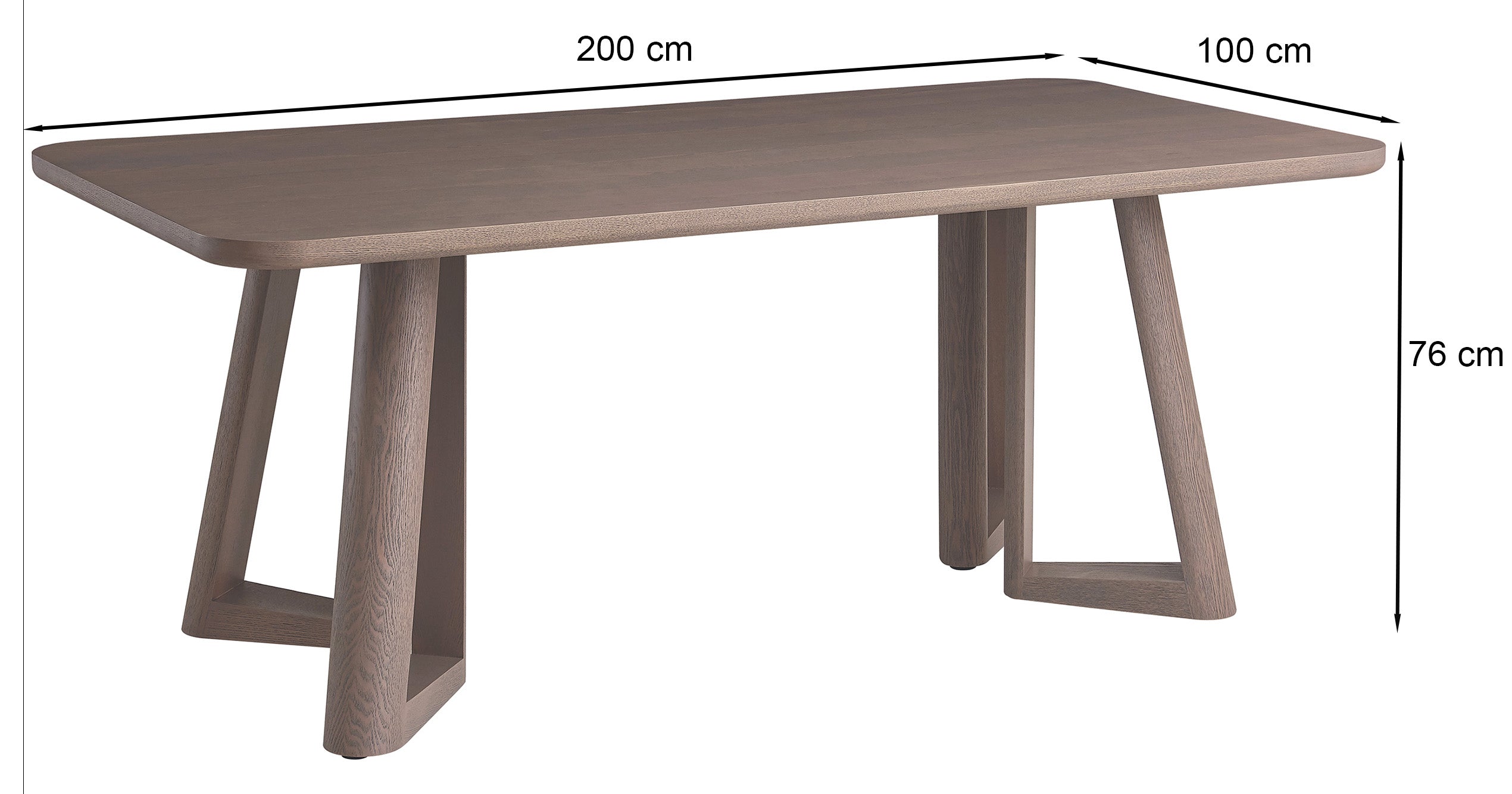 Stół do jadalni Alisser 200x100 cm orzech fornir - materiał płyta fornirowana, materiał płyta meblowa