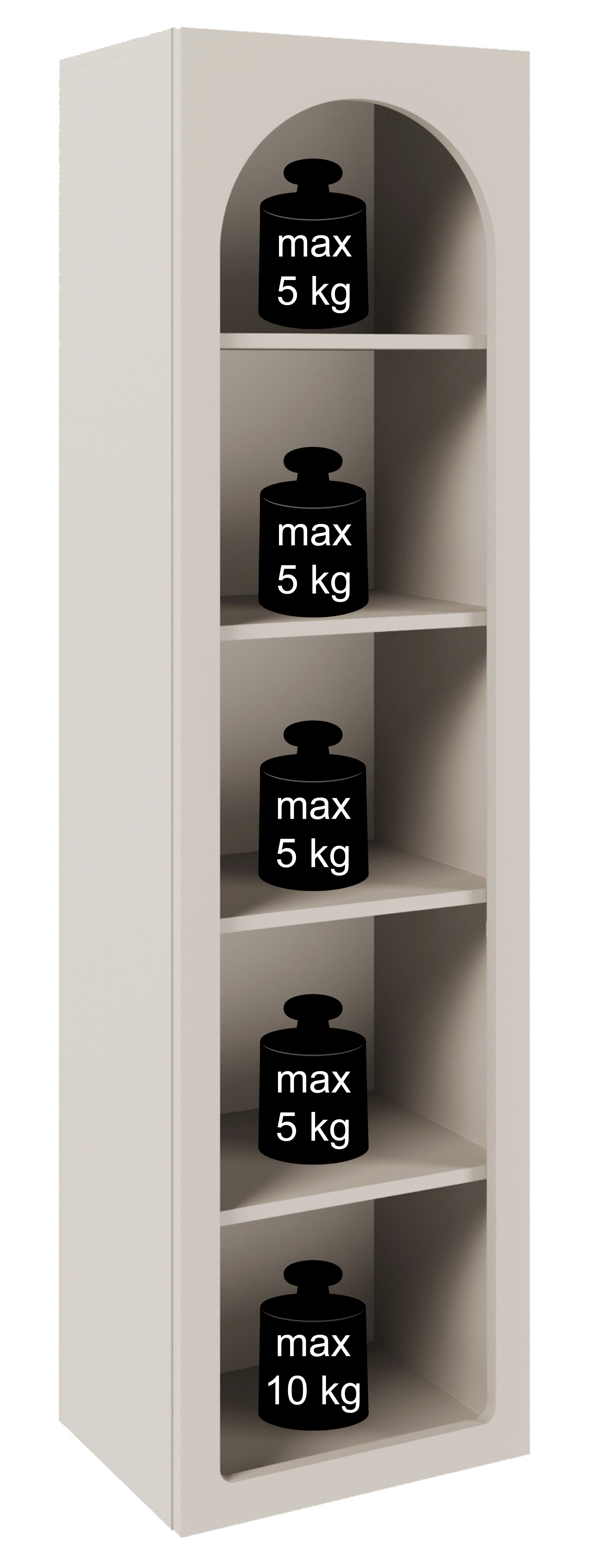 Regał otwarty Arkadia dąb dunin - wysokość 180 cm