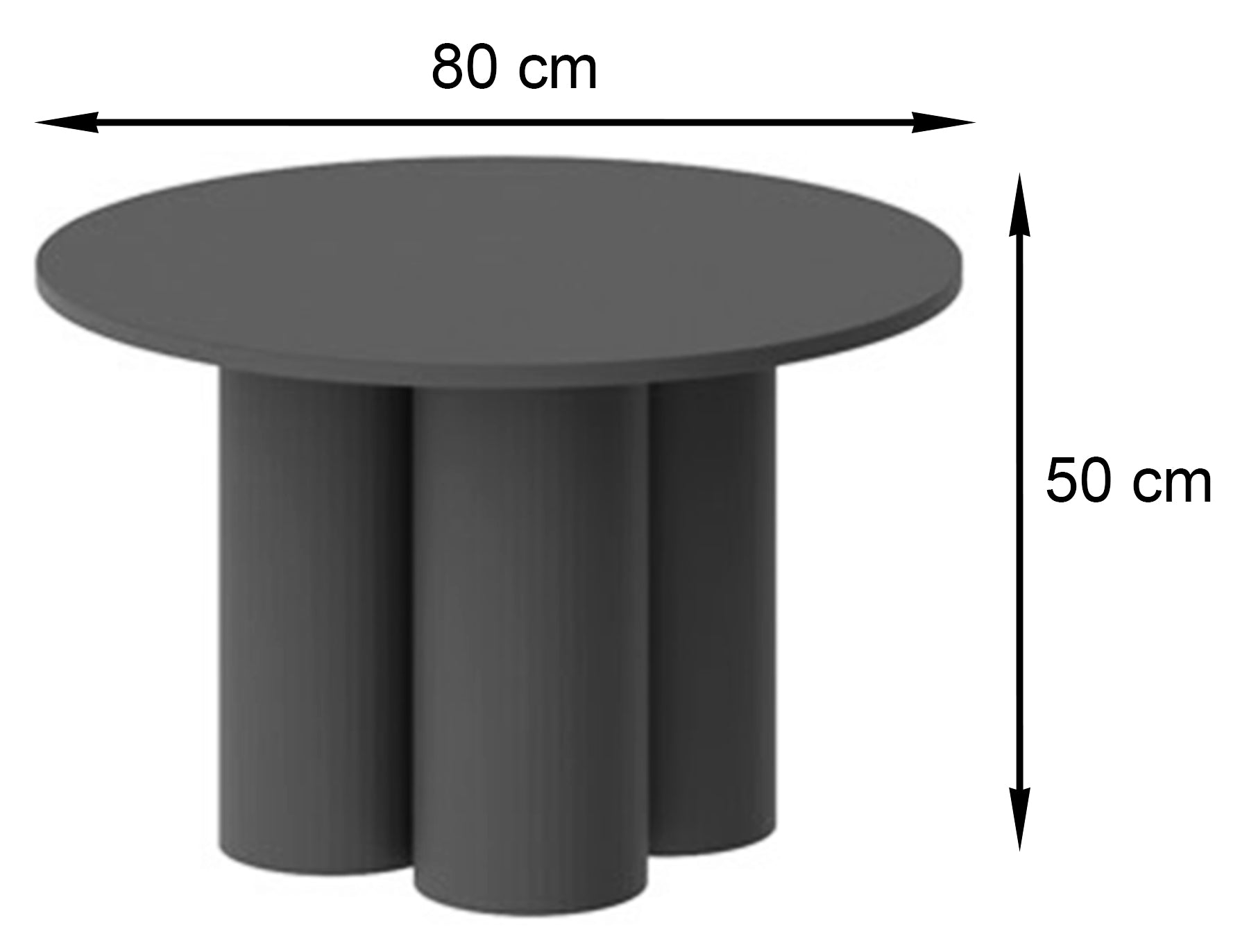 Stolik kawowy Stessle okrągły 80 cm zielony mat