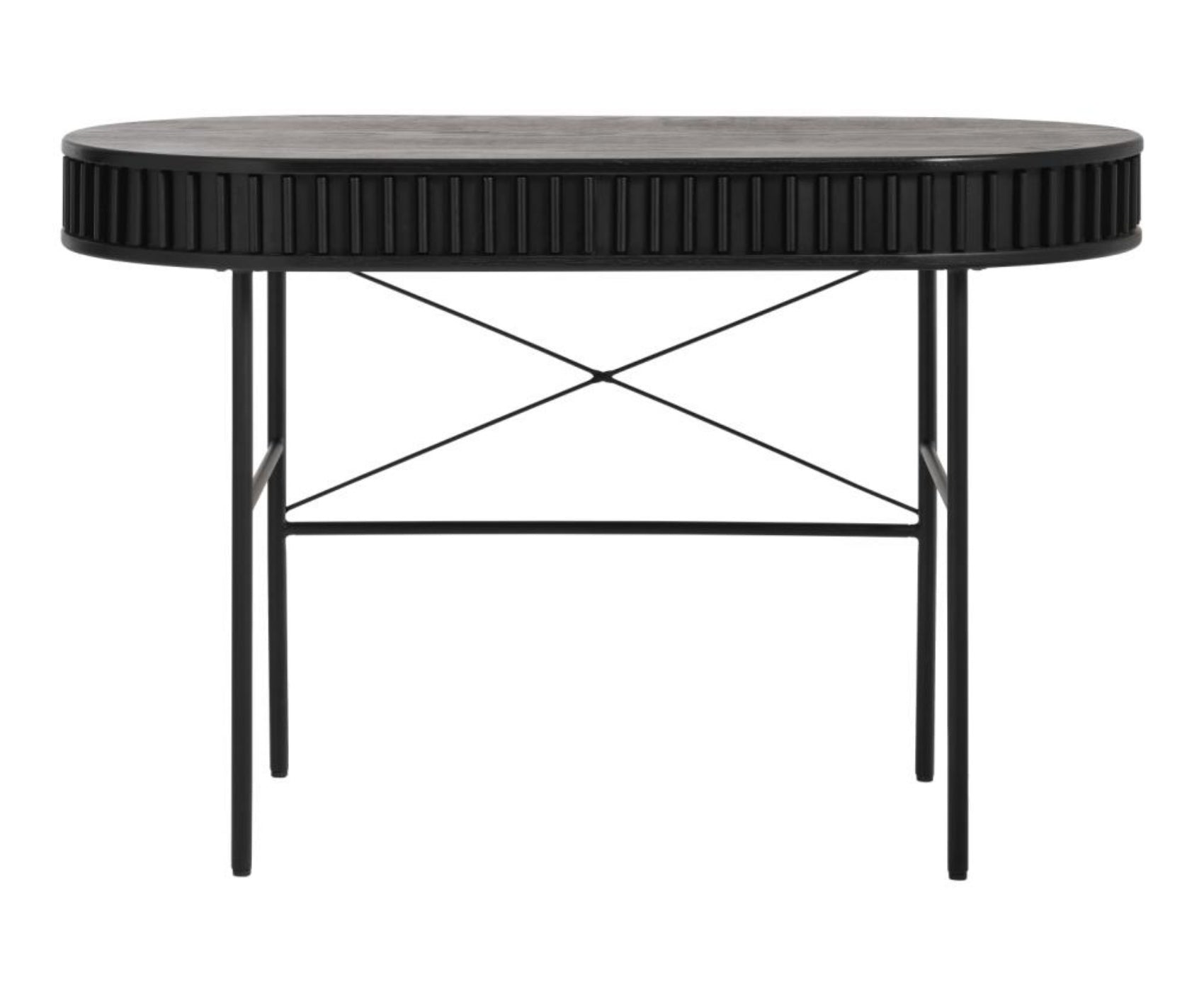 Biurko Ovitties 120x60 cm czarne lamele