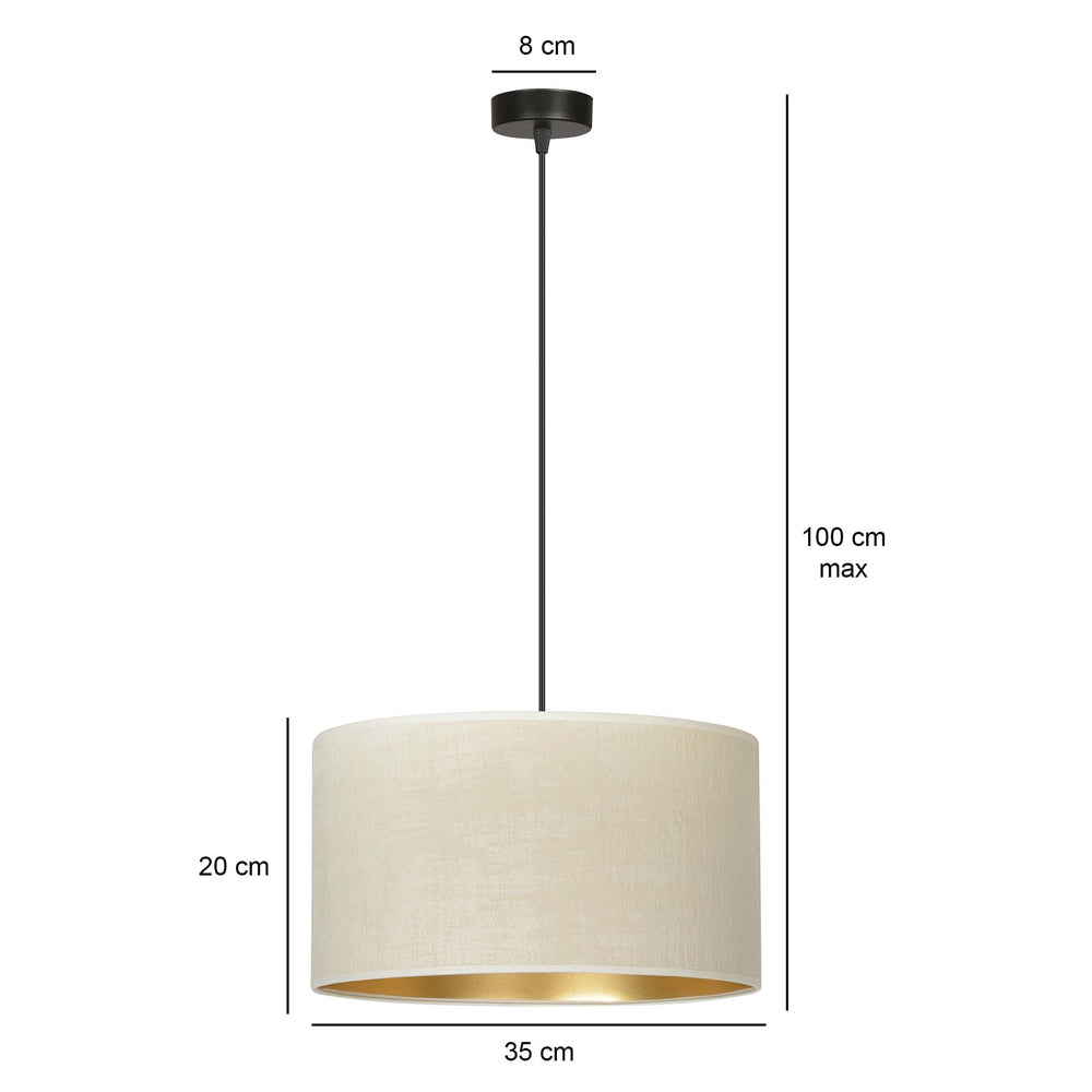 Lampa wisząca Hellid średnica 35 cm biała