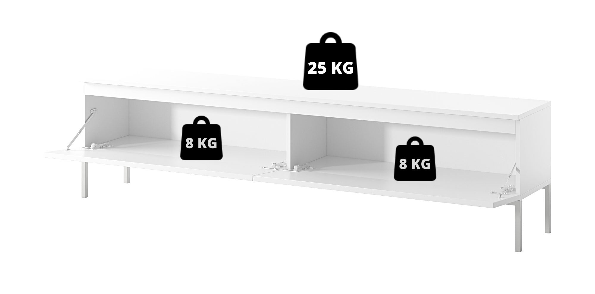 Szafka RTV Bemmi 175 cm Ciemnozielony