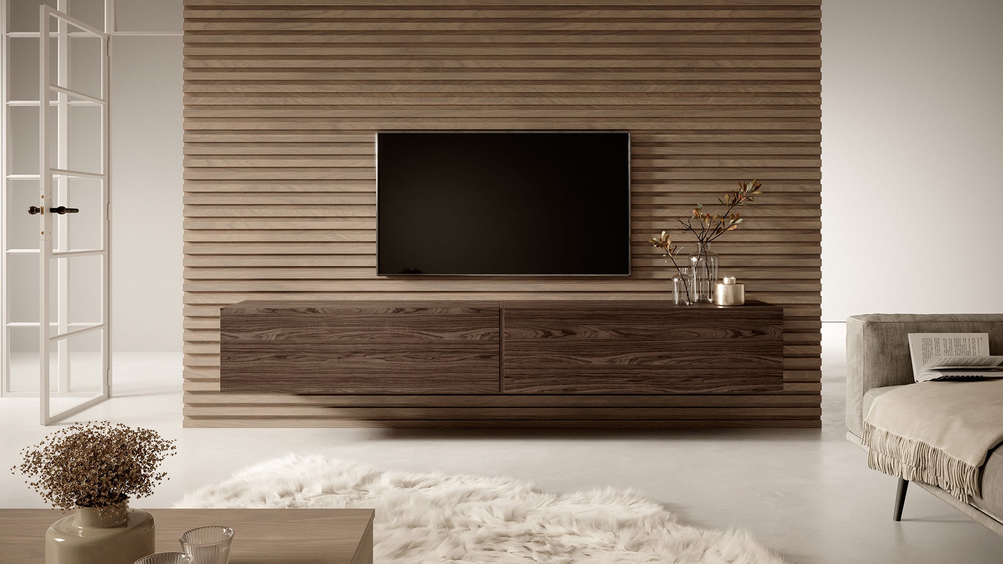 Szafka RTV Bisira 200 cm Orzech