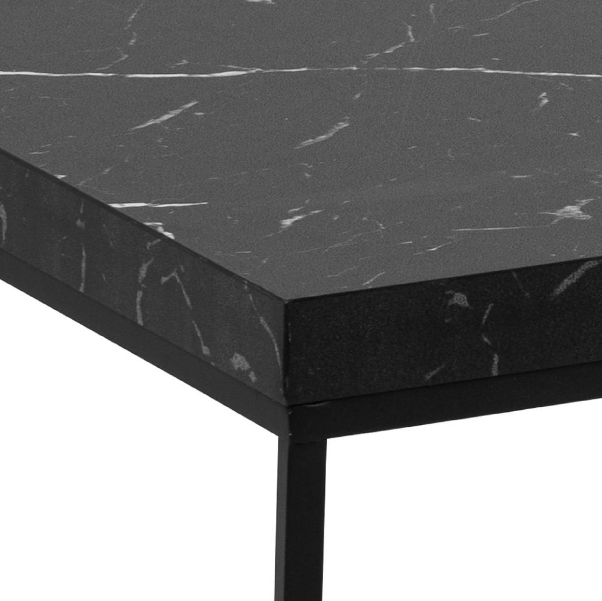 Stolik kawowy Pillys 110x55 cm cm czarny marmur