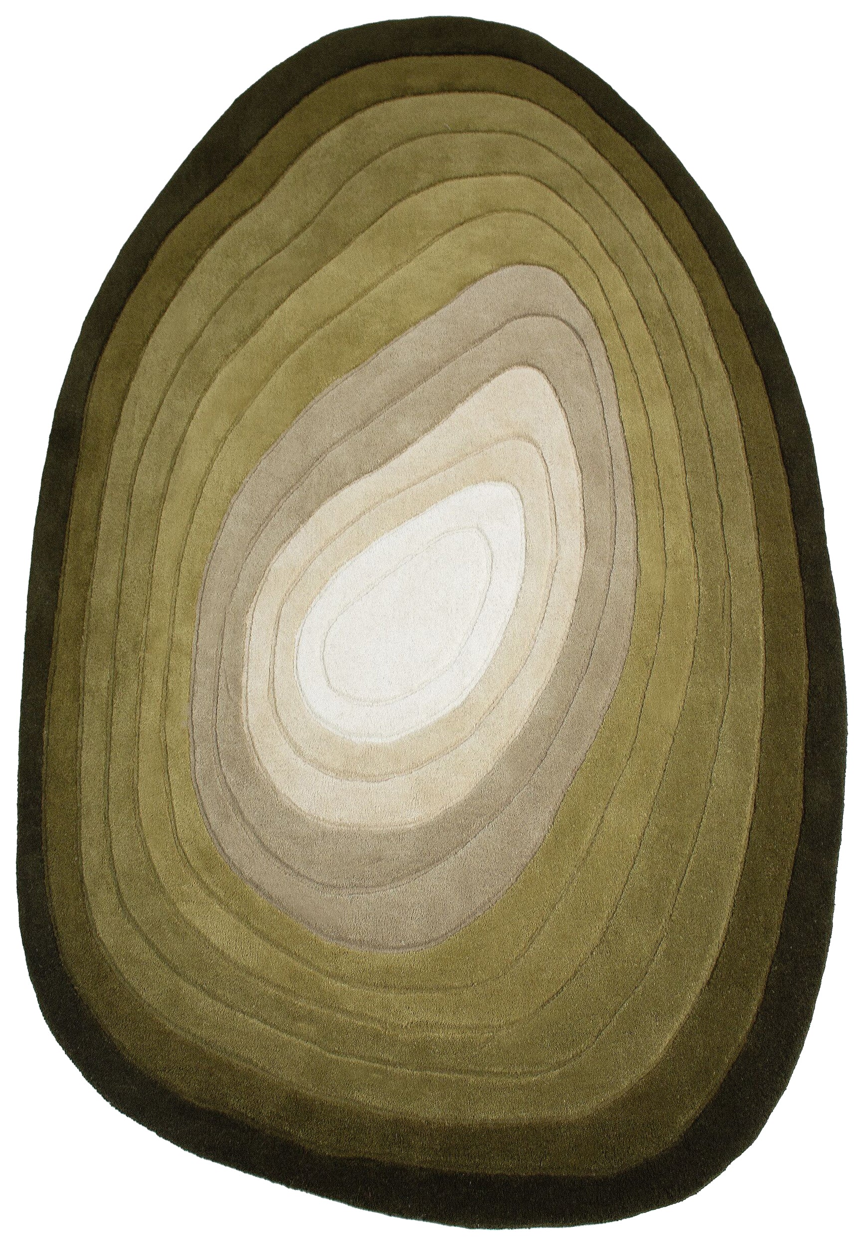 Dywan wełniany ręcznie wykonany Puddle Ombre 200x290 cm zielony
