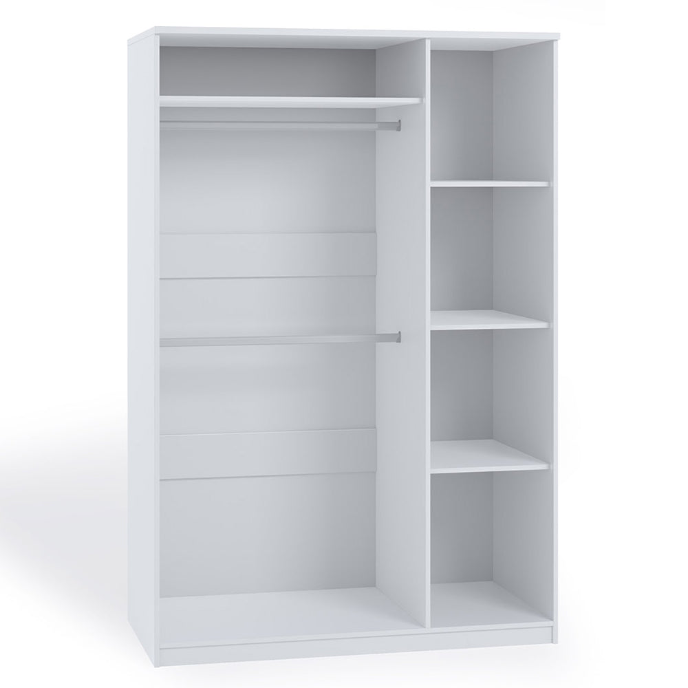 Szafa Rinker trzydrzwiowa 135cm Biały - troje drzwi