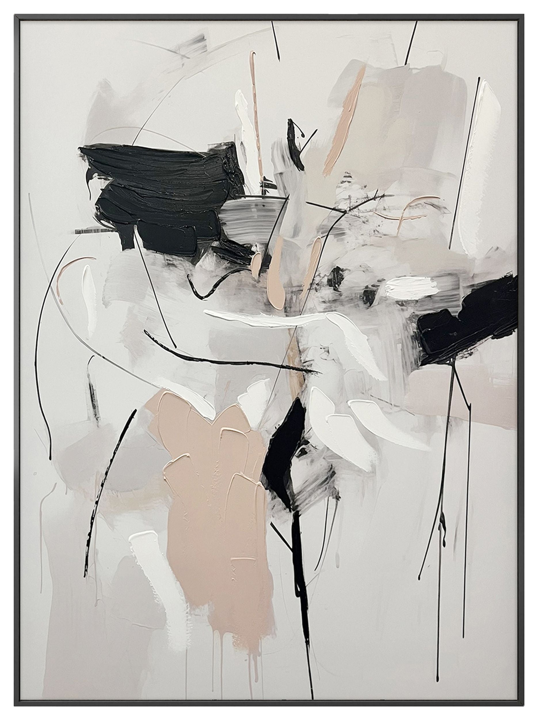 Obraz w ramie Traffic 100x70 cm z ręcznie malowanymi elementami