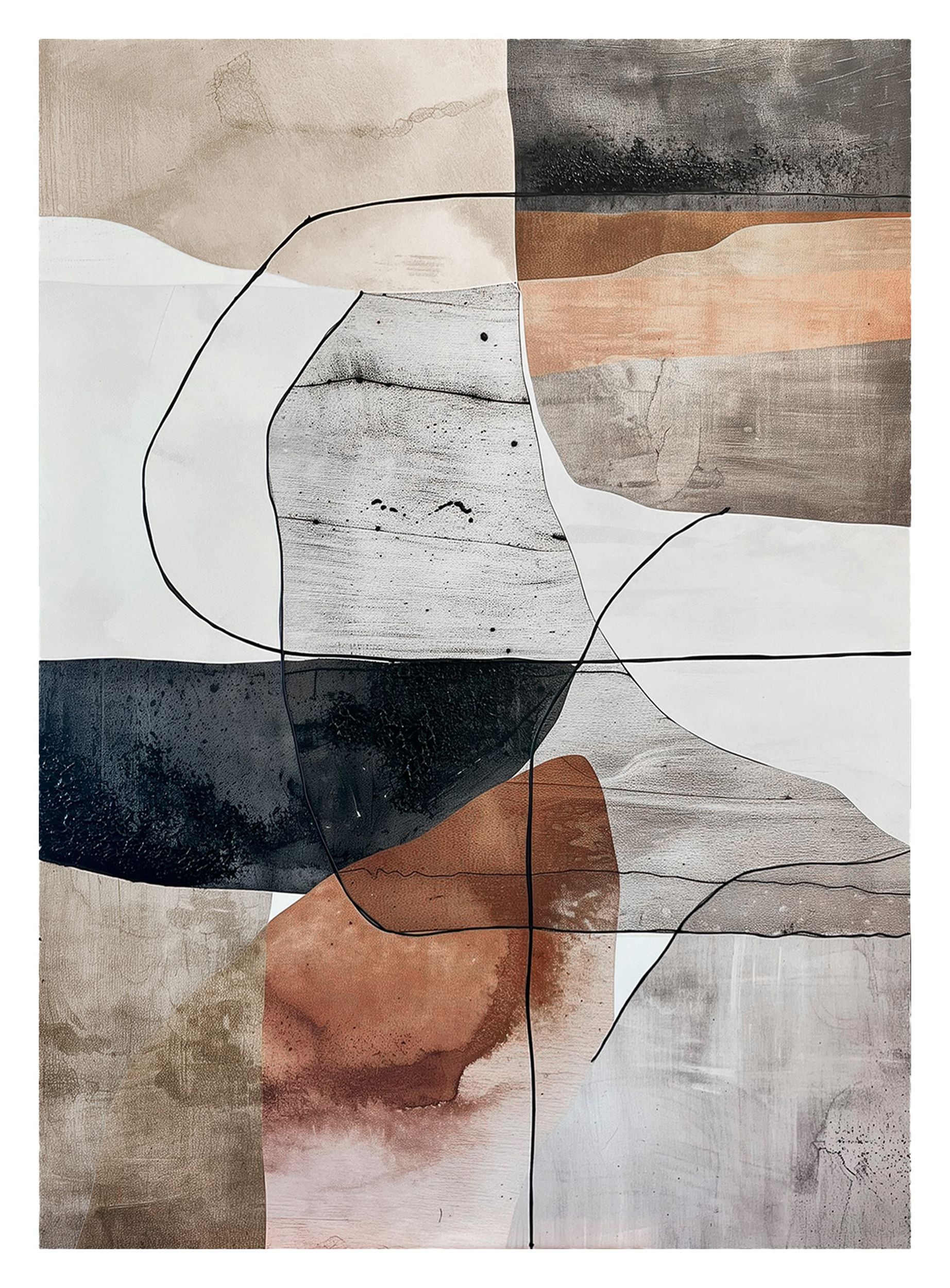 Obraz Mars 100x70 cm z ręcznie malowanymi elementami