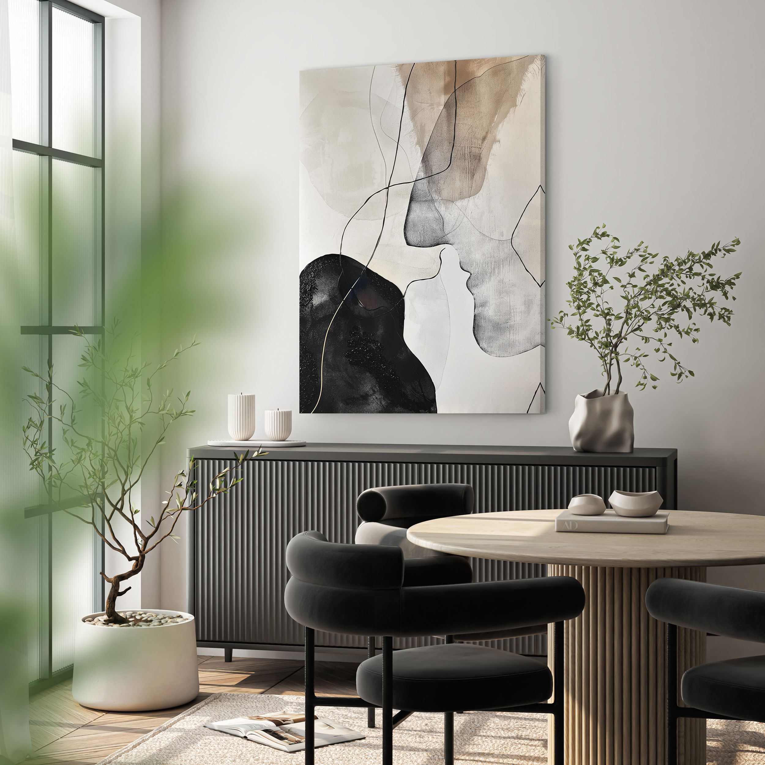Obraz Kiss 100x70 cm z ręcznie malowanymi elementami