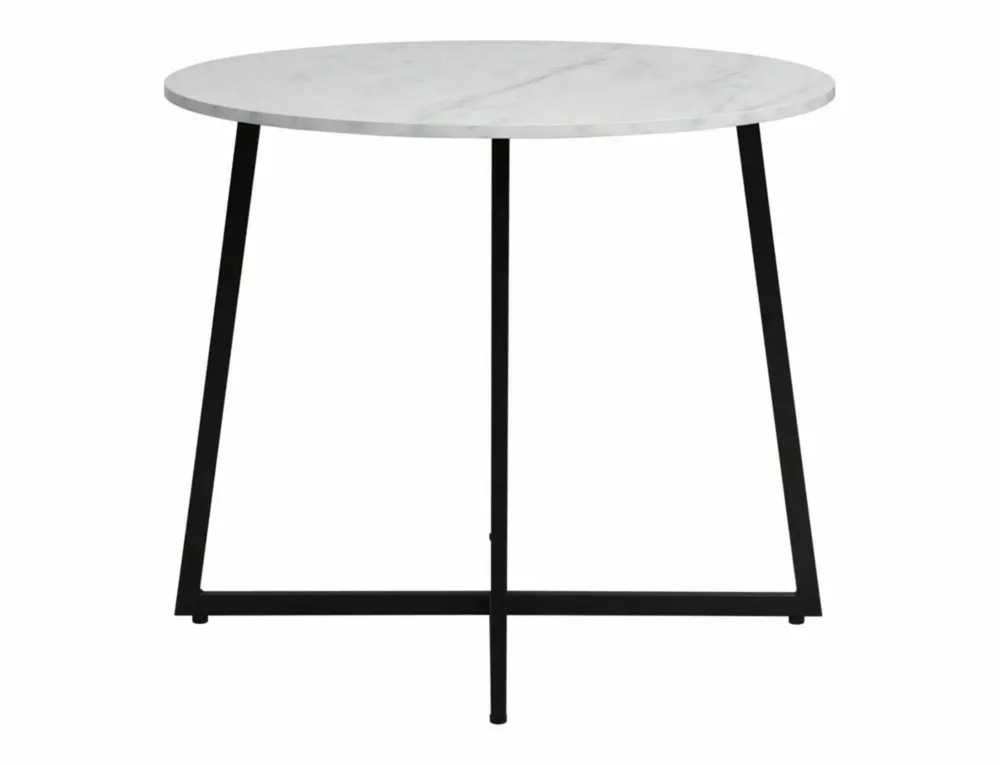 Stół do jadalni Luna okrągły blat 90 cm biały marmur - materiał płyta meblowa