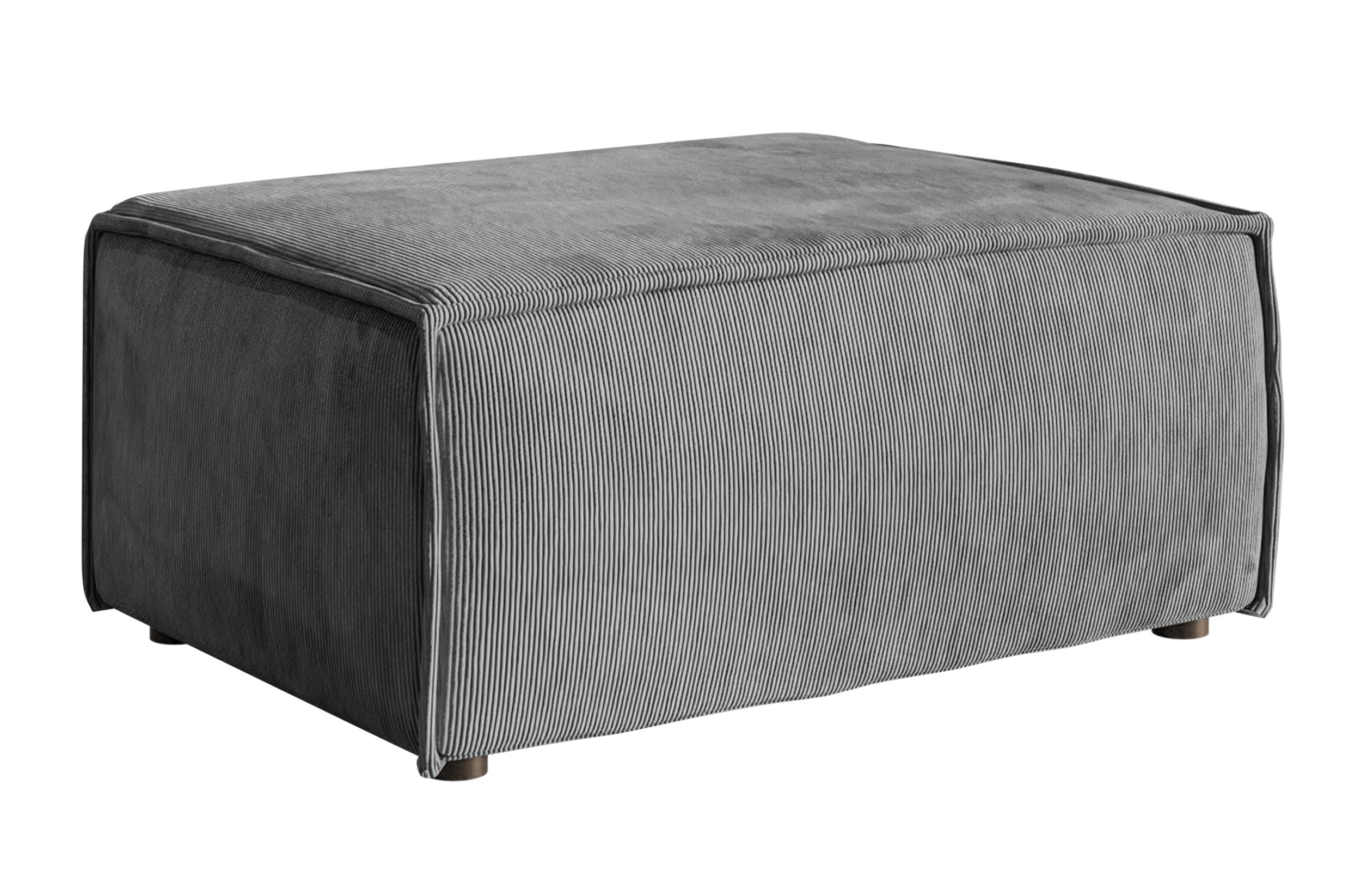 Pufa Copertino 65x90 cm popielata sztruks
