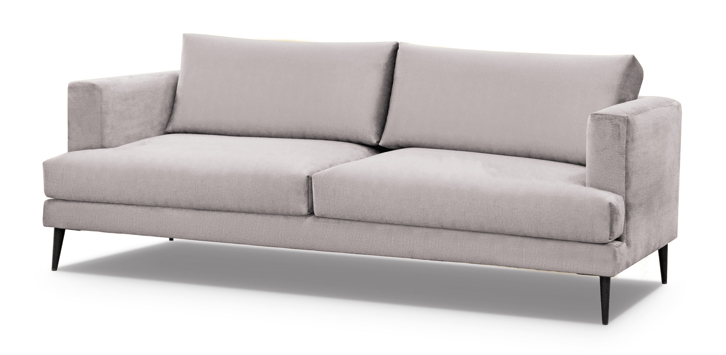 Sofa Dragato dwuosobowa beżowa - tapicerka z weluru