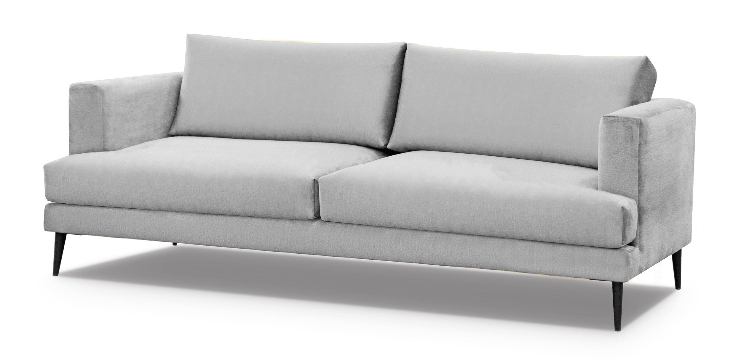 Sofa dwuosobowa Dragato szara welur