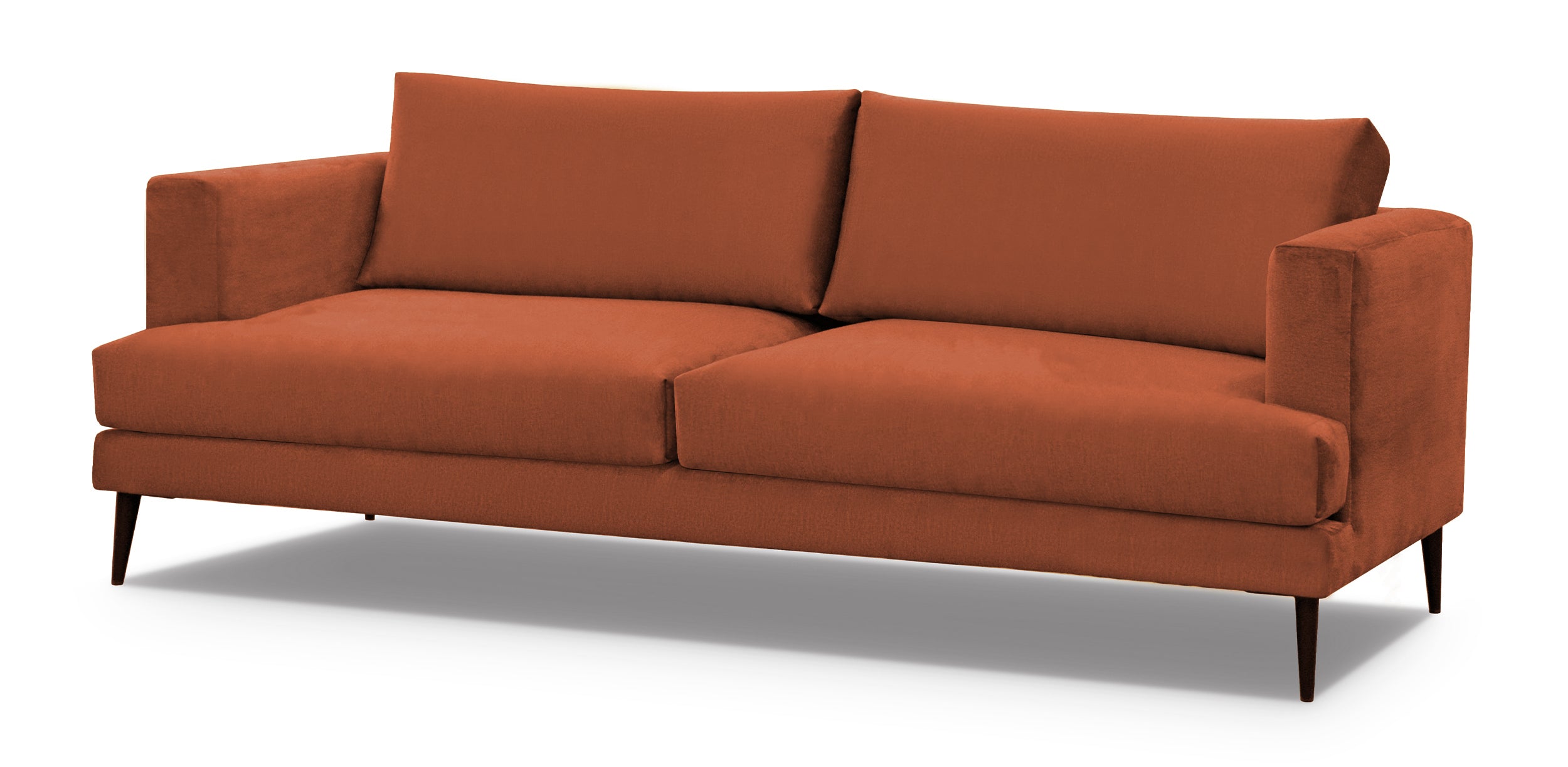 Sofa dwuosobowa Dragato miedziana welur