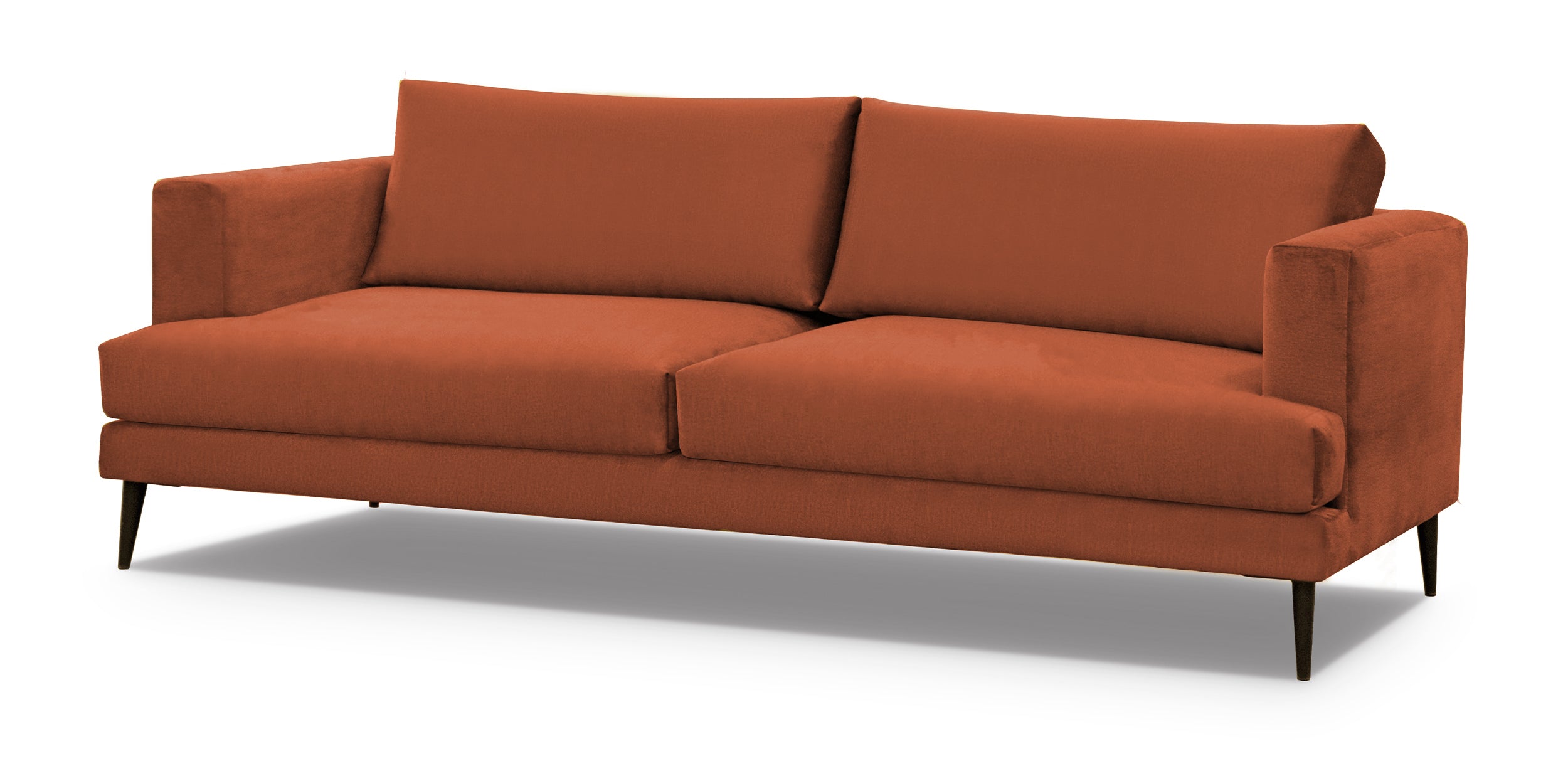 Sofa trzyosobowa Dragato miedziana welur