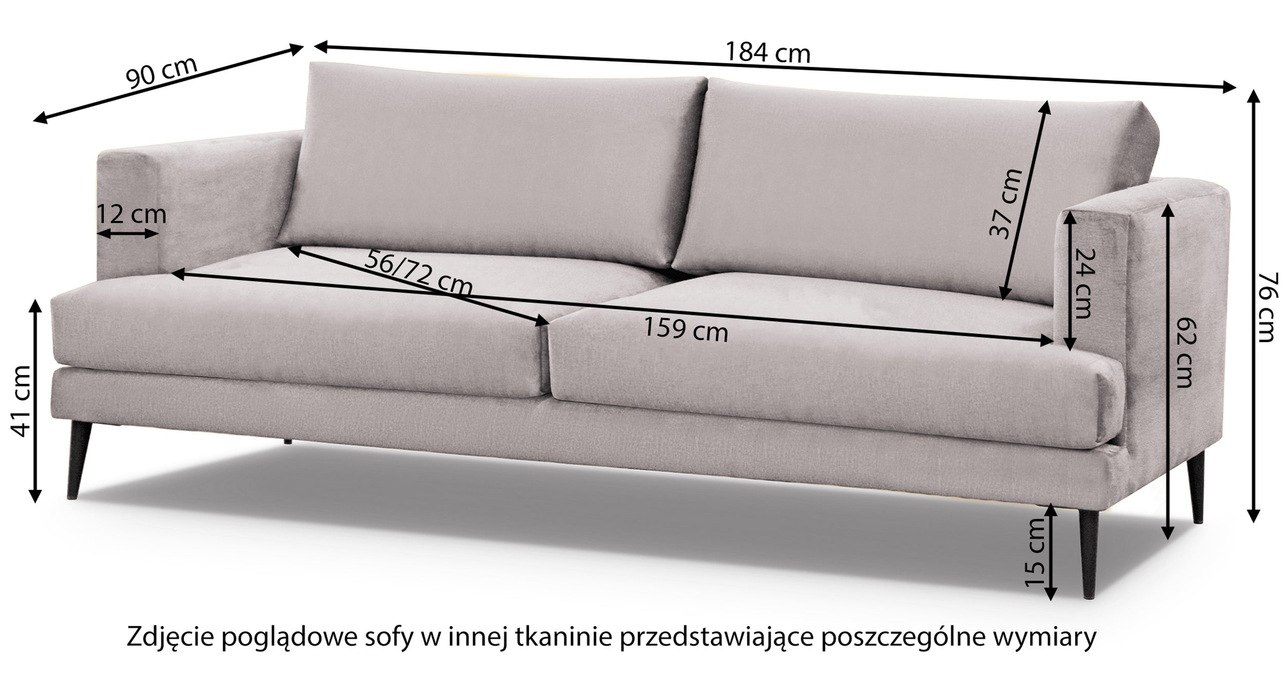 Sofa dwuosobowa Dragato oliwkowa welur