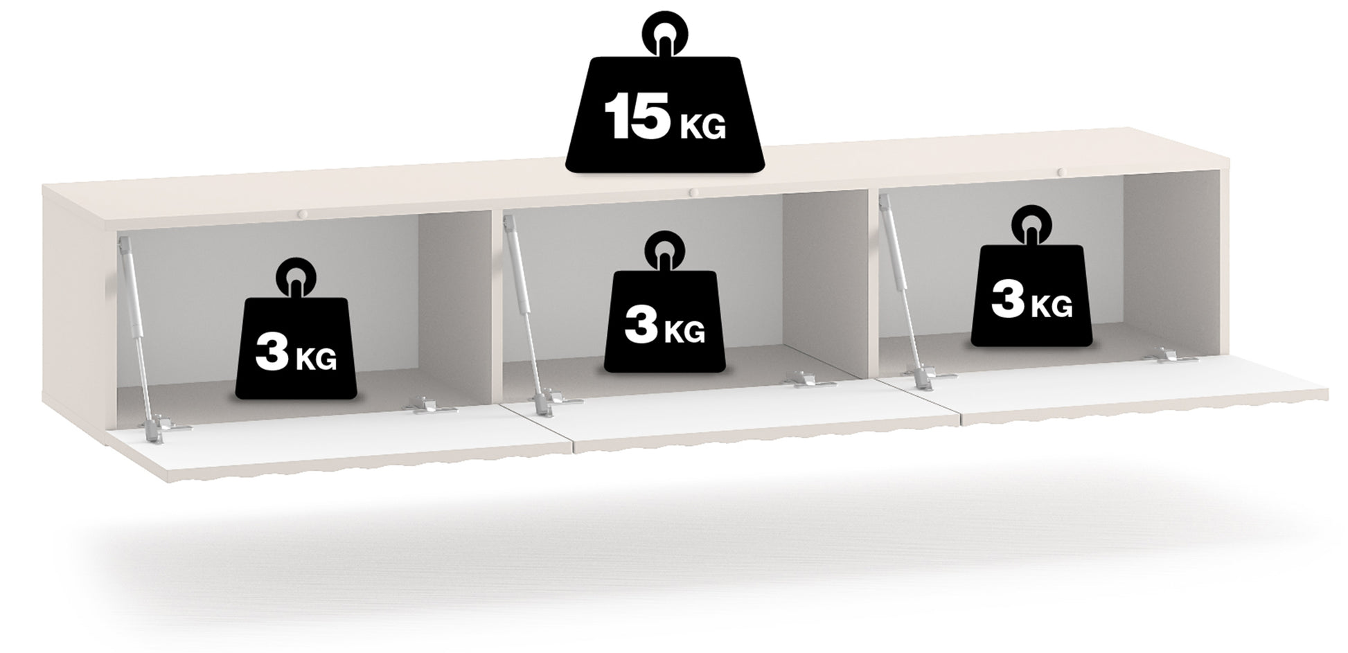 Szafka RTV Derriva wisząca - głębokość 37 cm