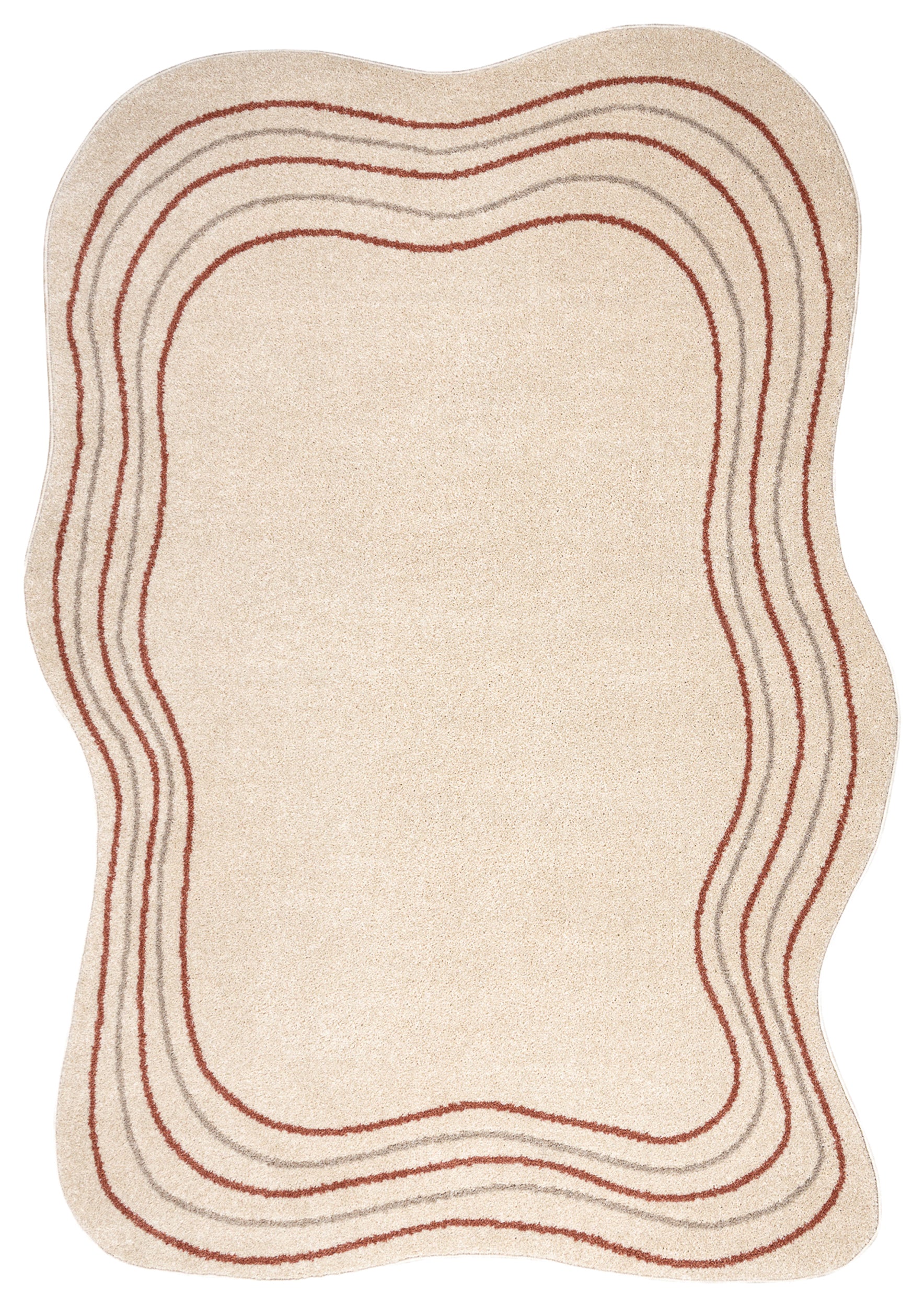 Dywan Fusion 200x290 cm krem / terakota nieregularny