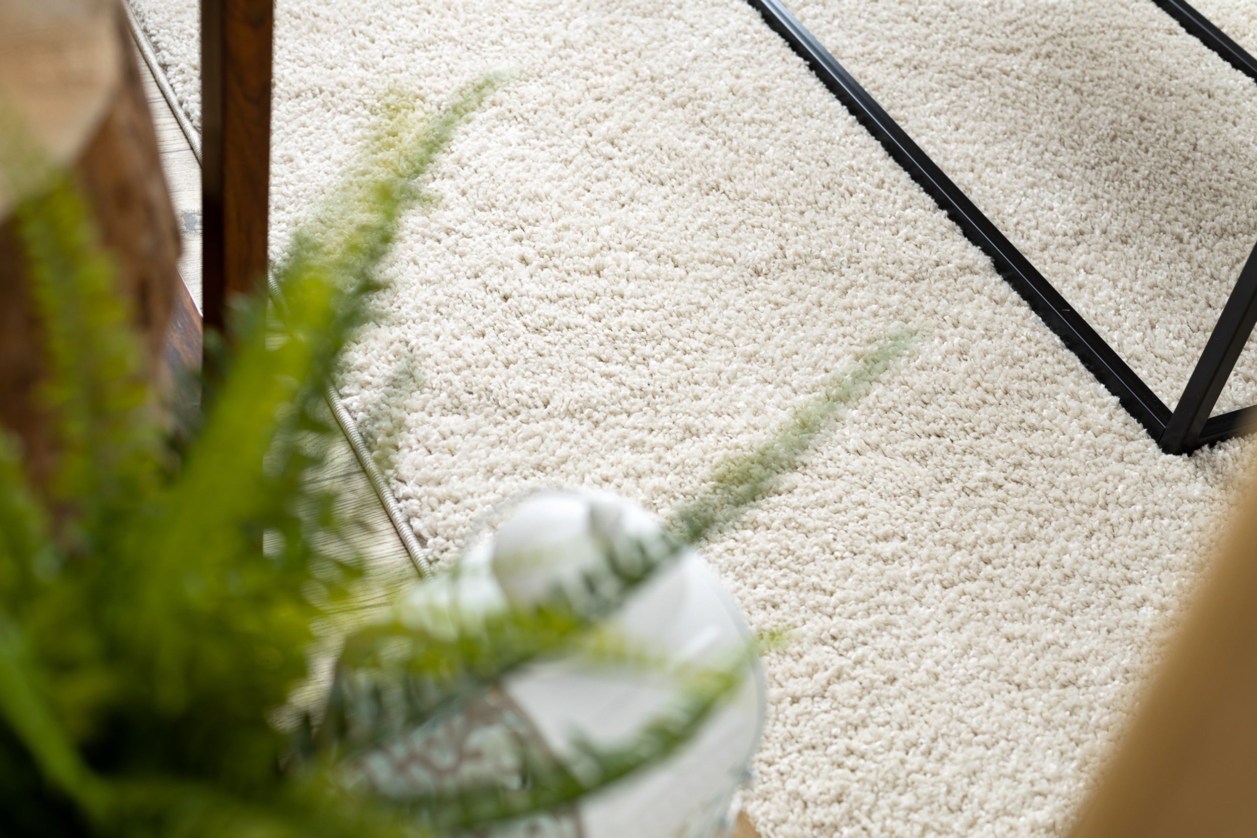 Dywan Berber ⌀160 cm kremowy