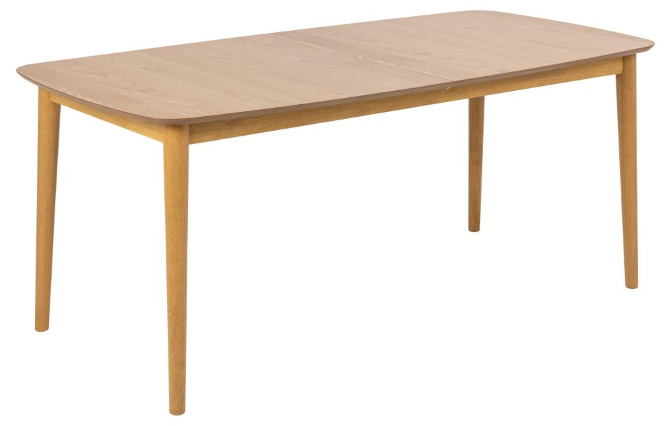 Stół do jadalni Elisma rozkładany fornir dębowy lakierowany 180-219 cm