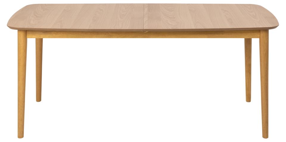 Stół do jadalni Elisma rozkładany fornir dębowy lakierowany 180-219 cm - blat fornirowany