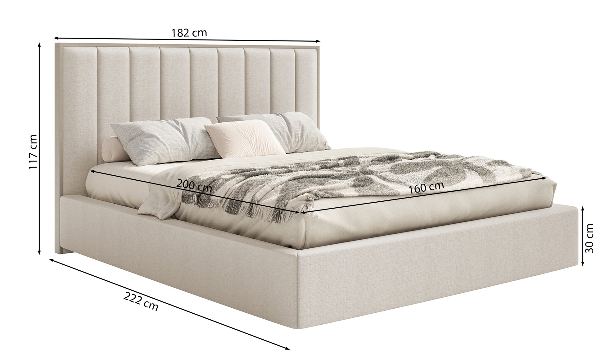 Łóżko Togents 160x200 cm ciemnozielone szenil - materiał tworzywo sztuczne