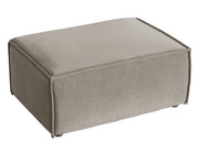 Pufa Copertino 65x90 cm szarobeżowa welur hydrofobowy