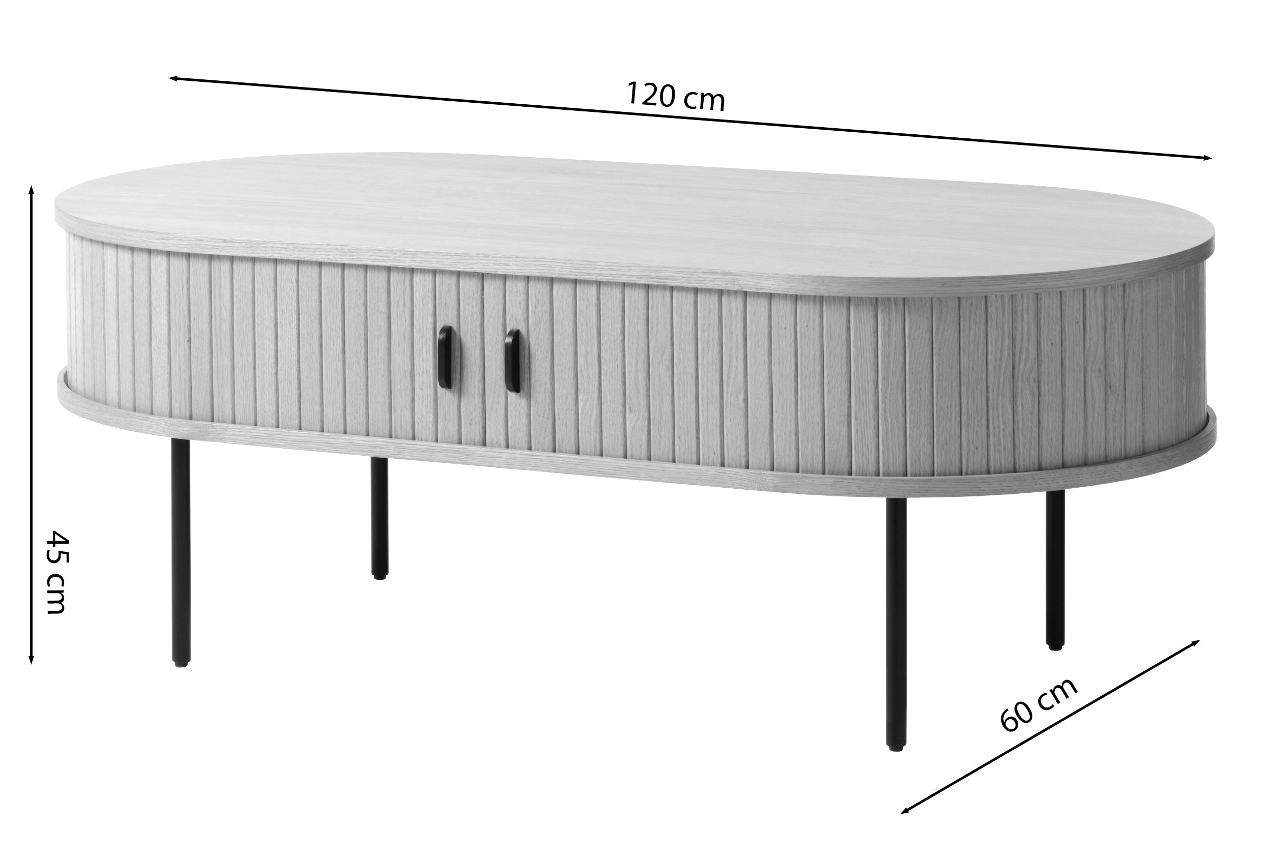 Ława drewniana Gativel 120x60 cm lamele dąb naturalny
