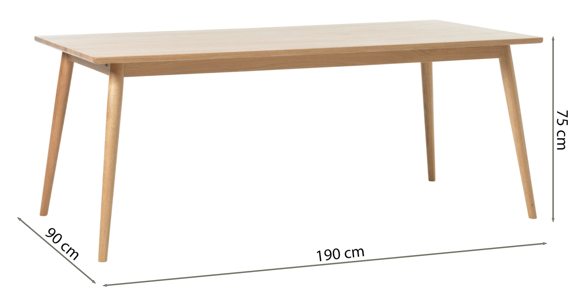 Stół do jadalni Visimmy 90x190 cm - rattan syntetyczny
