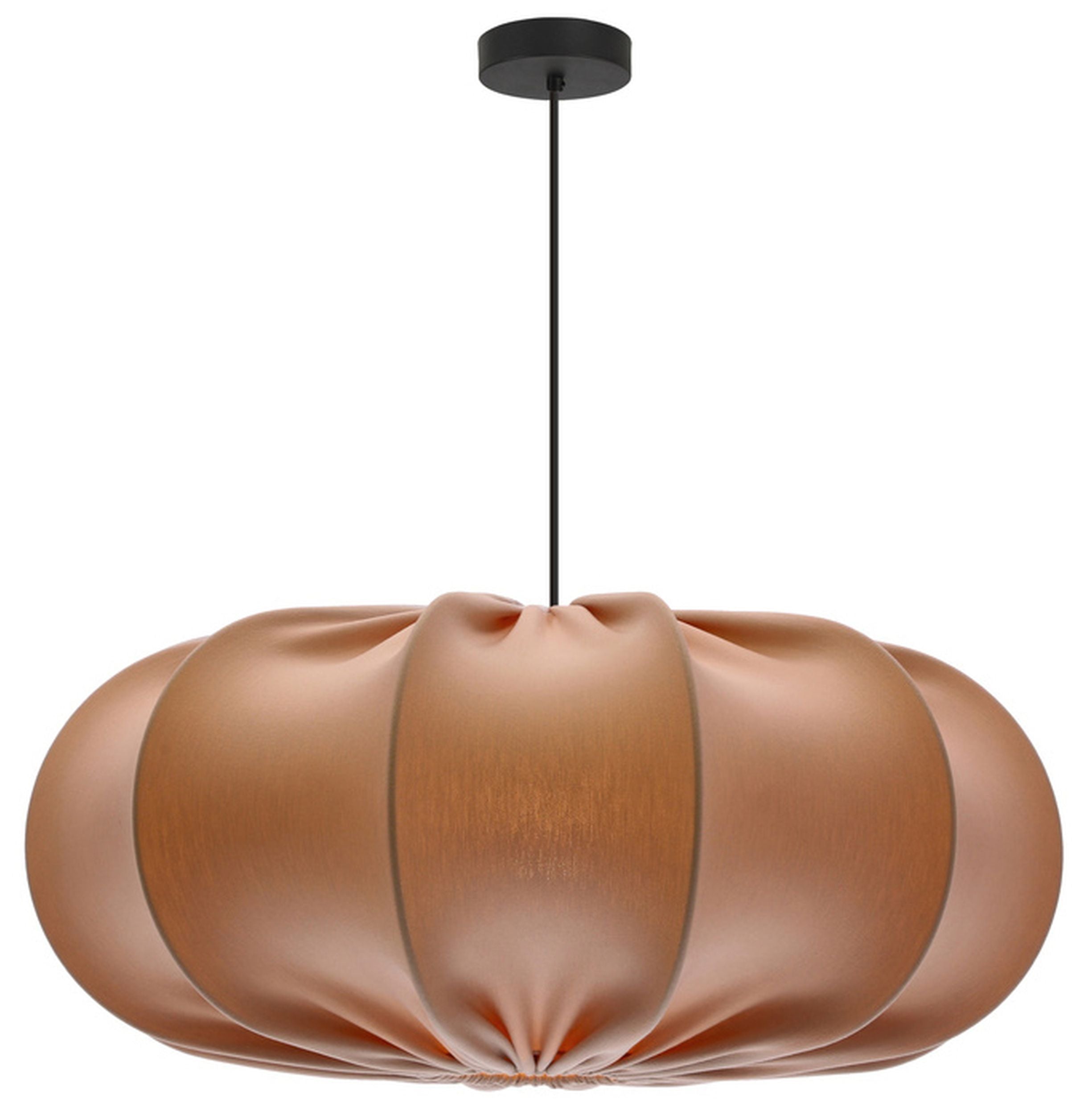 Lampa wisząca Cafee średnica 52 cm frappe z czarną podstawą