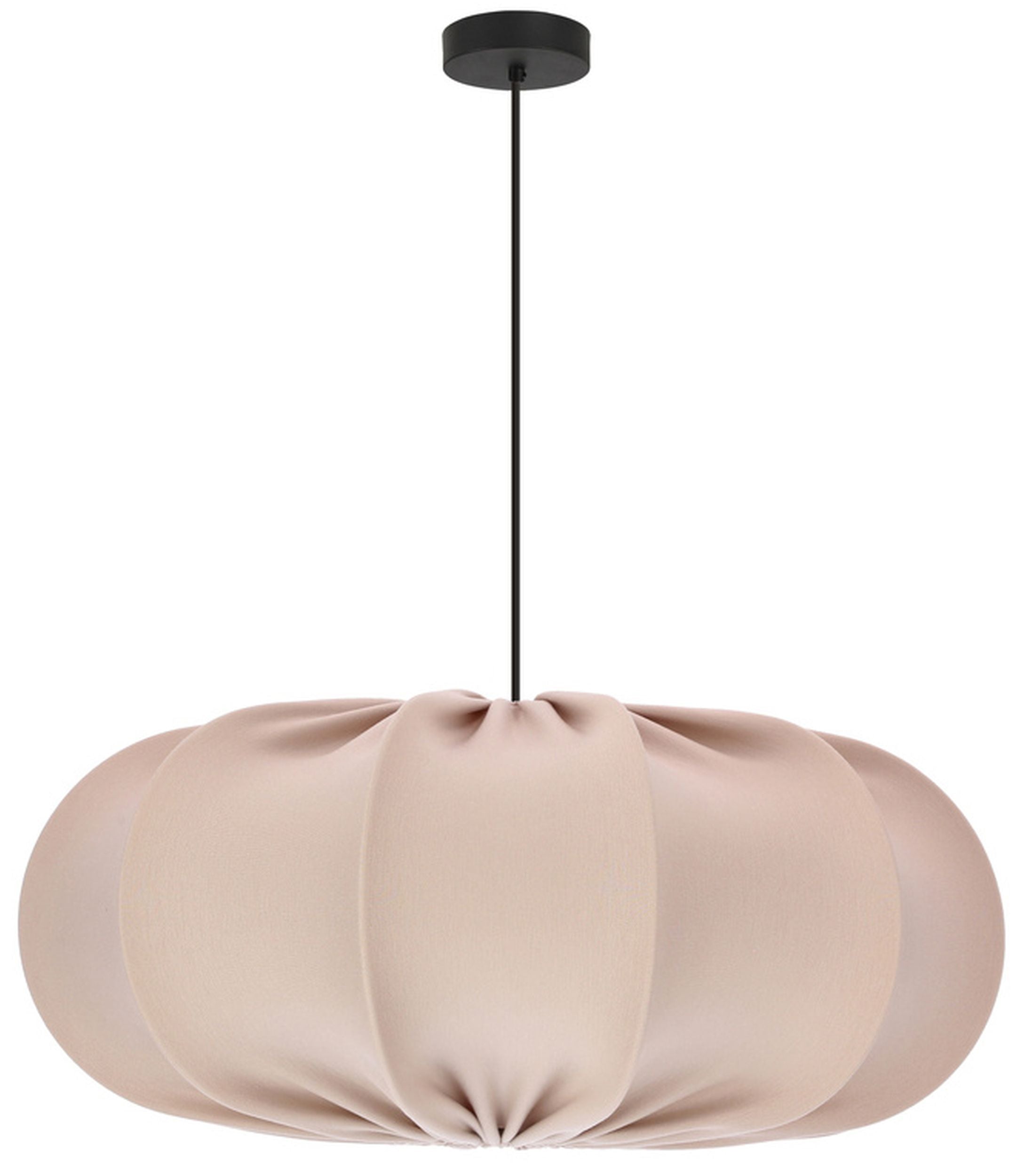Lampa wisząca Cafee średnica 52 cm frappe z czarną podstawą