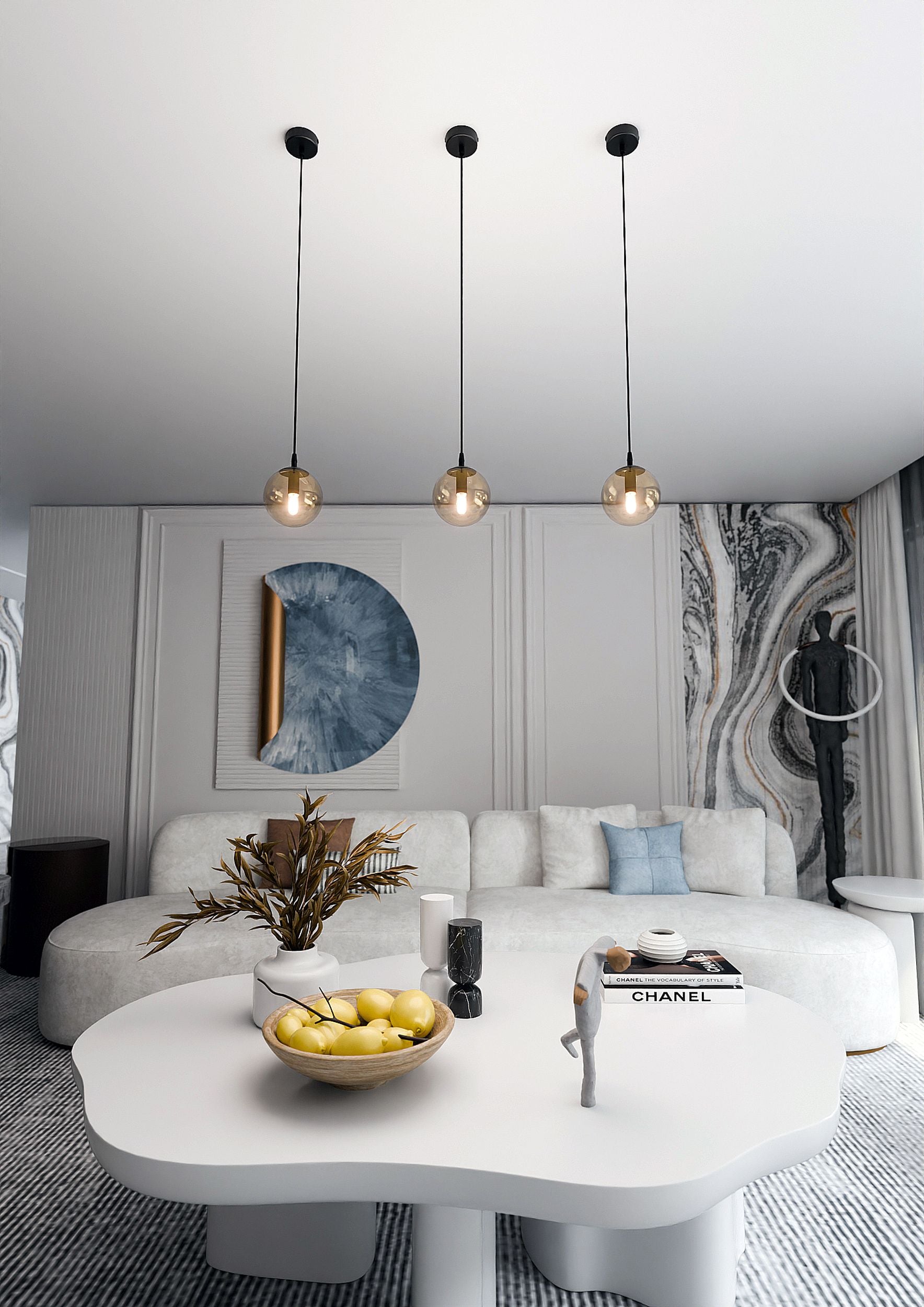 Lampa wisząca Fregene miodowa