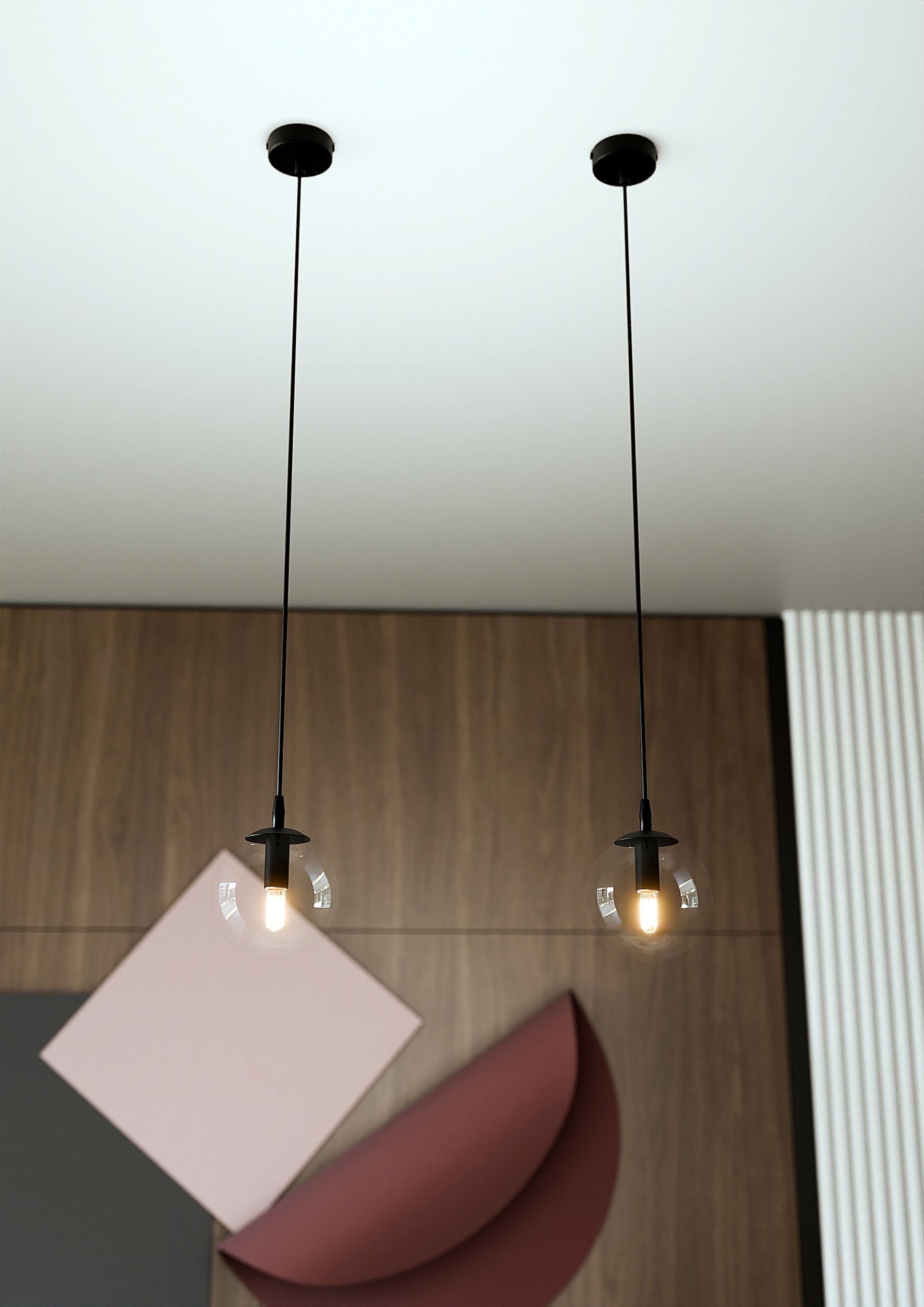 Lampa wisząca Fregene transparentna